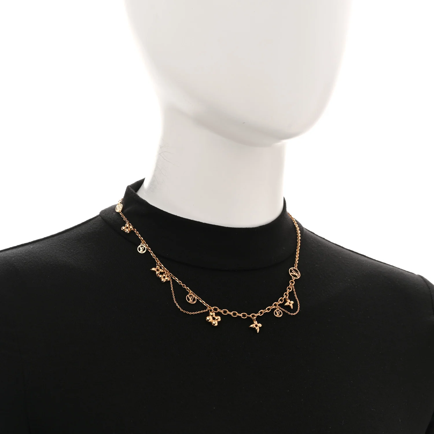 Metal Blooming Supple Necklace Gold - Image 2