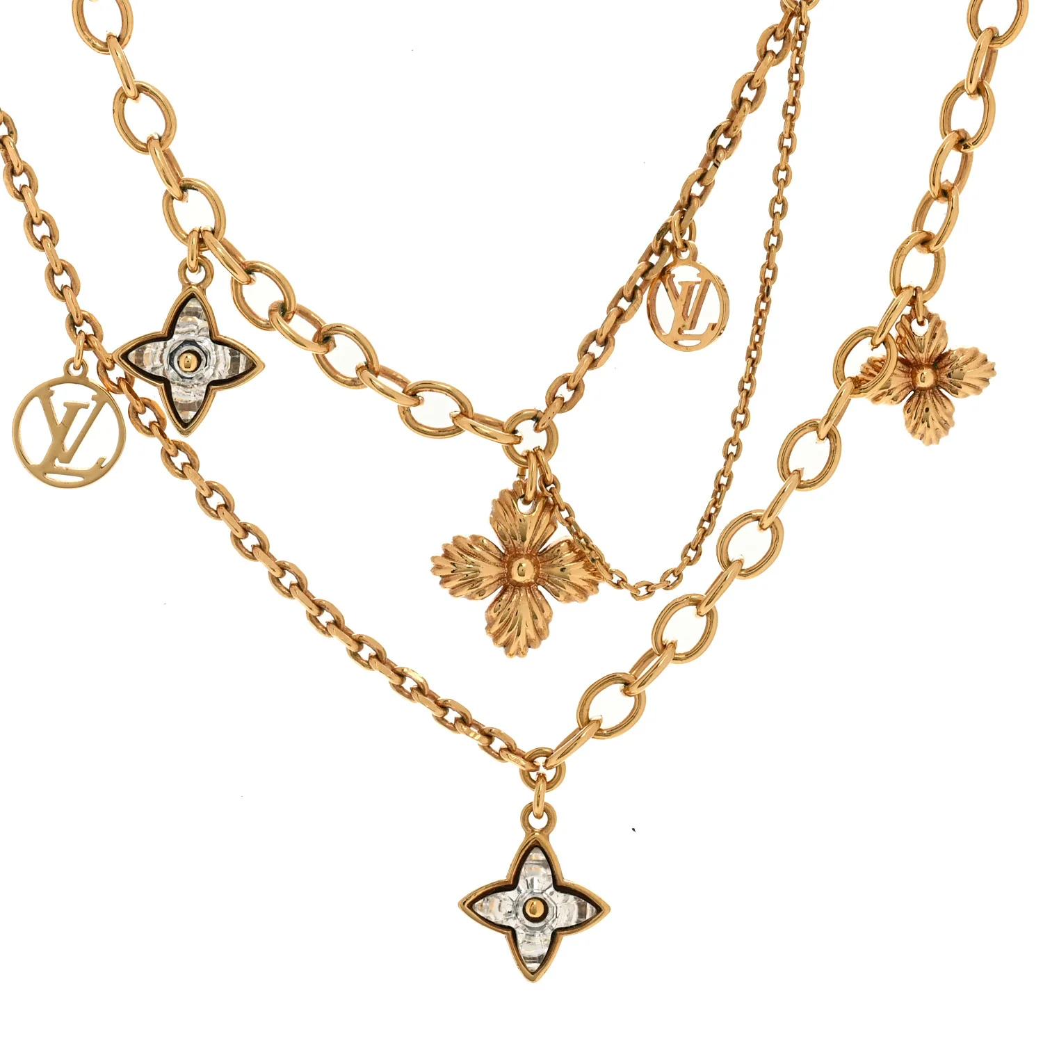 Metal Crystal Blooming Supple Necklace - Image 4