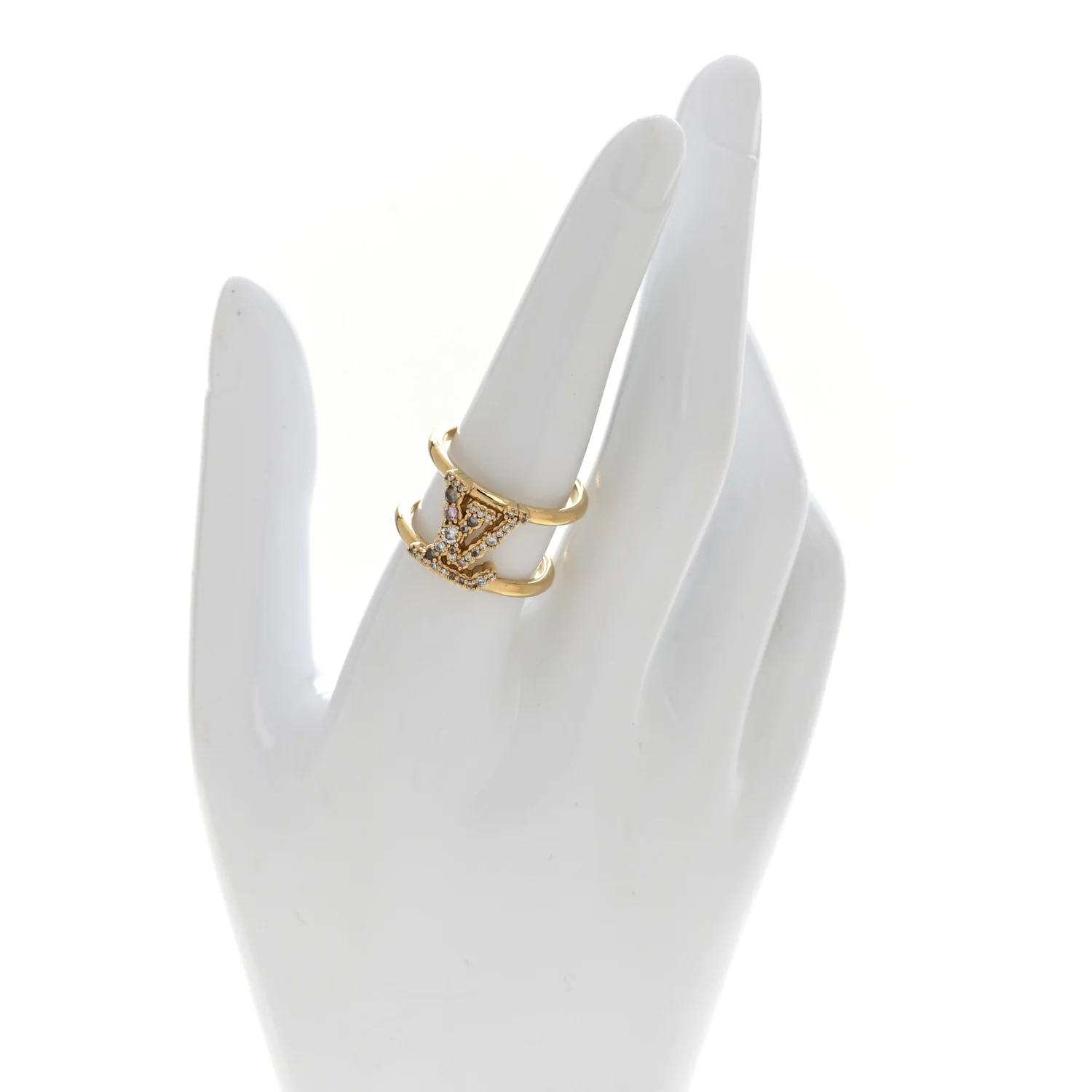 Metal Crystal Iconic Tresor Ring L Gold - Image 2