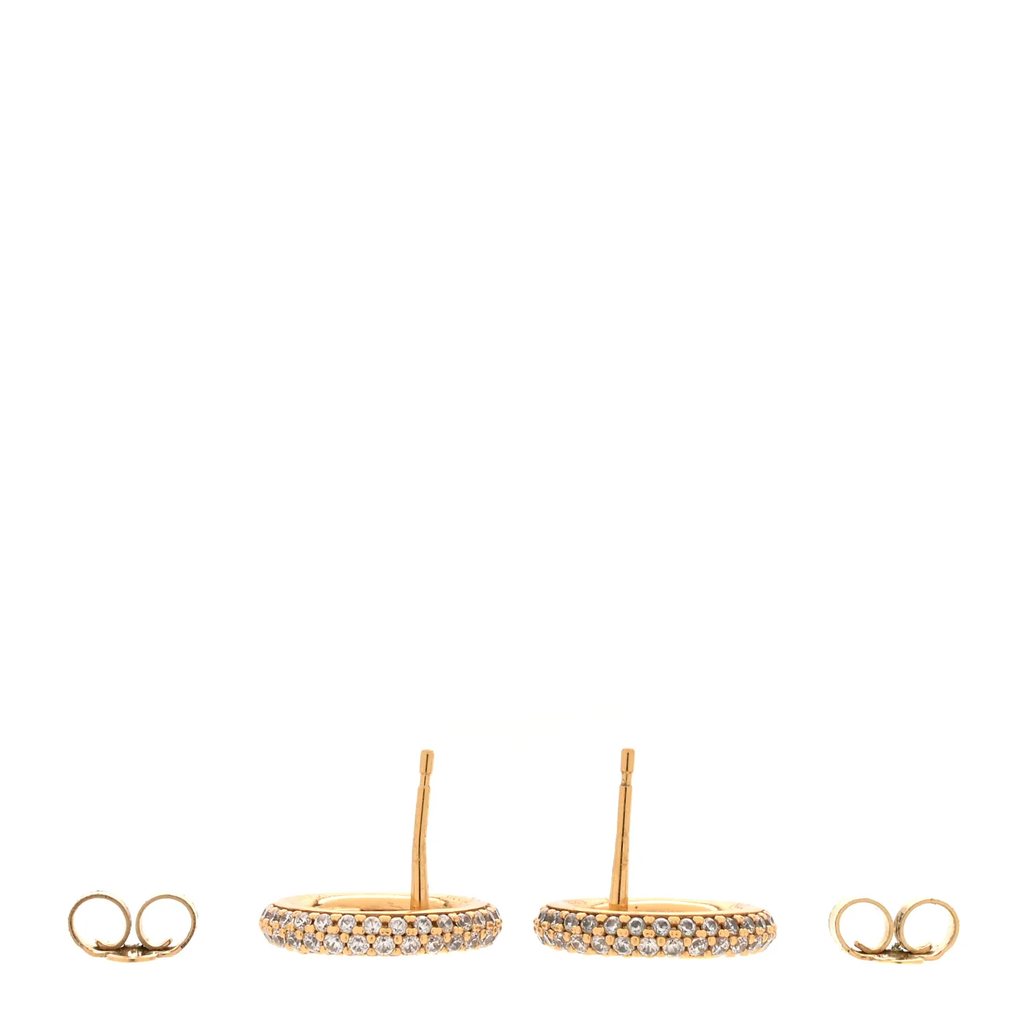Metal Crystal Louise By Night Earrings Gold - Image 3