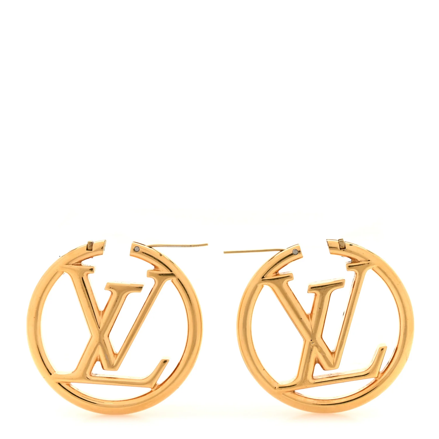 Metal Louise Hoop Earrings Gold - Image 3