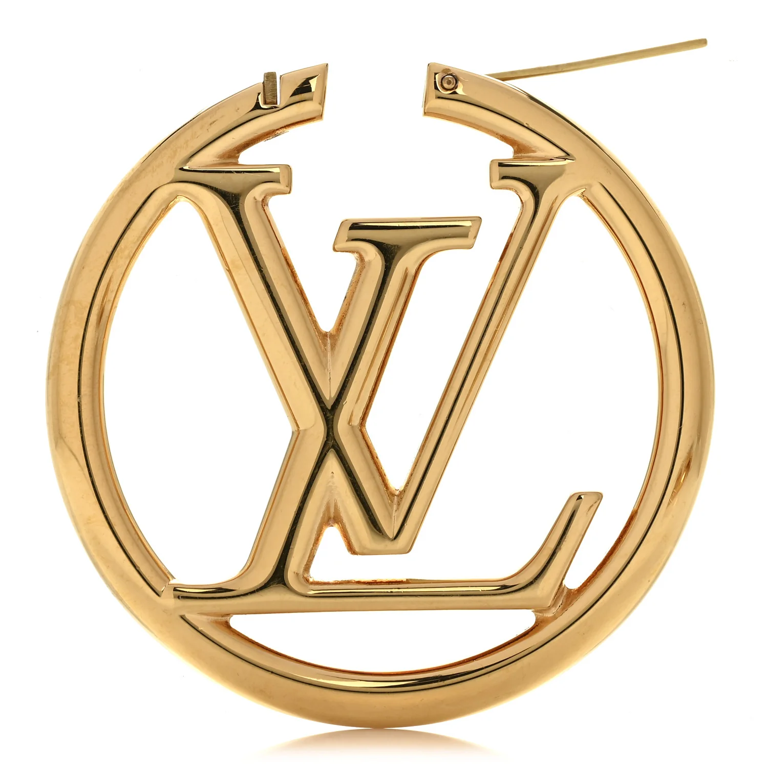 Metal Louise Hoop Earrings Gold - Image 5