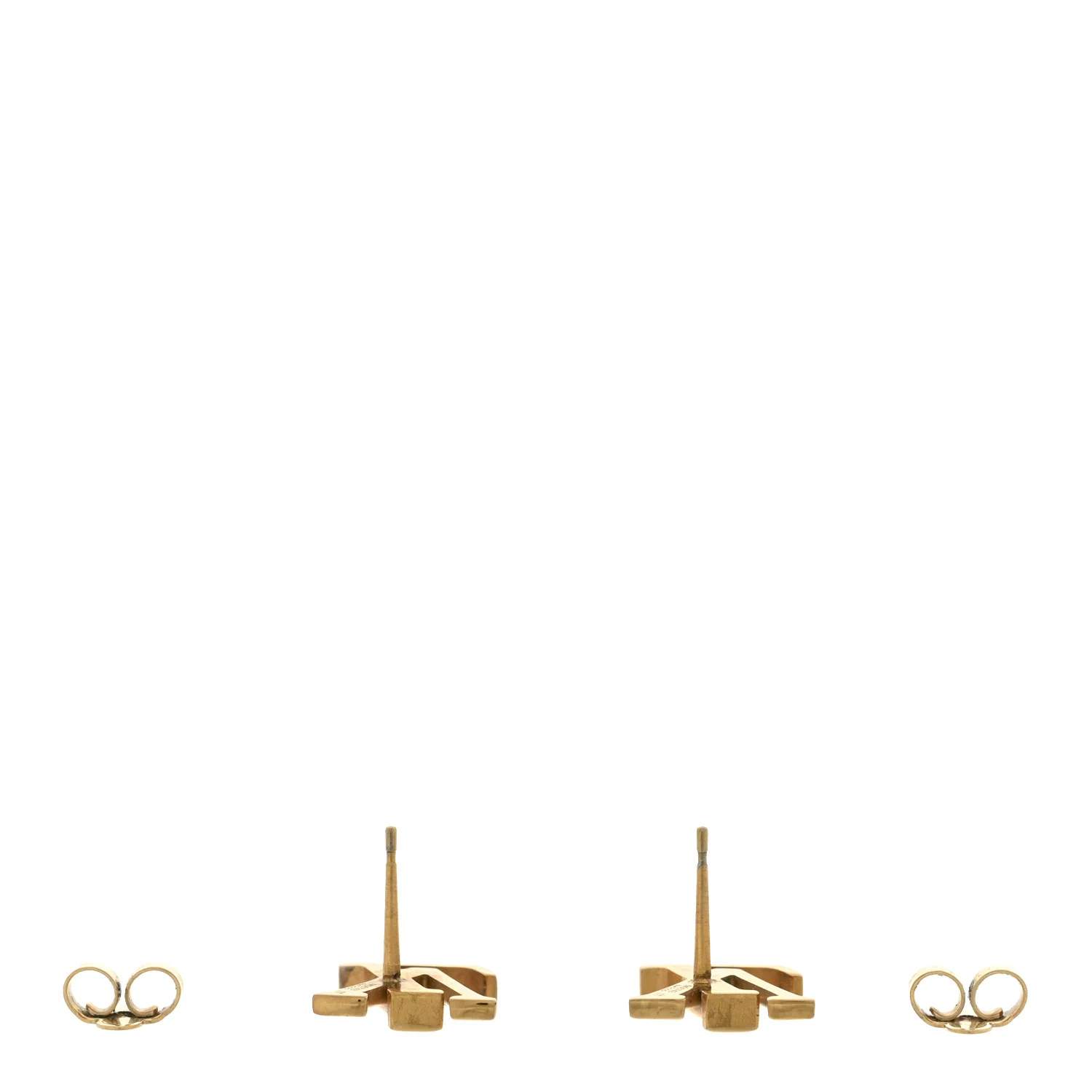 Metal LV Iconic Earrings Gold - Image 3