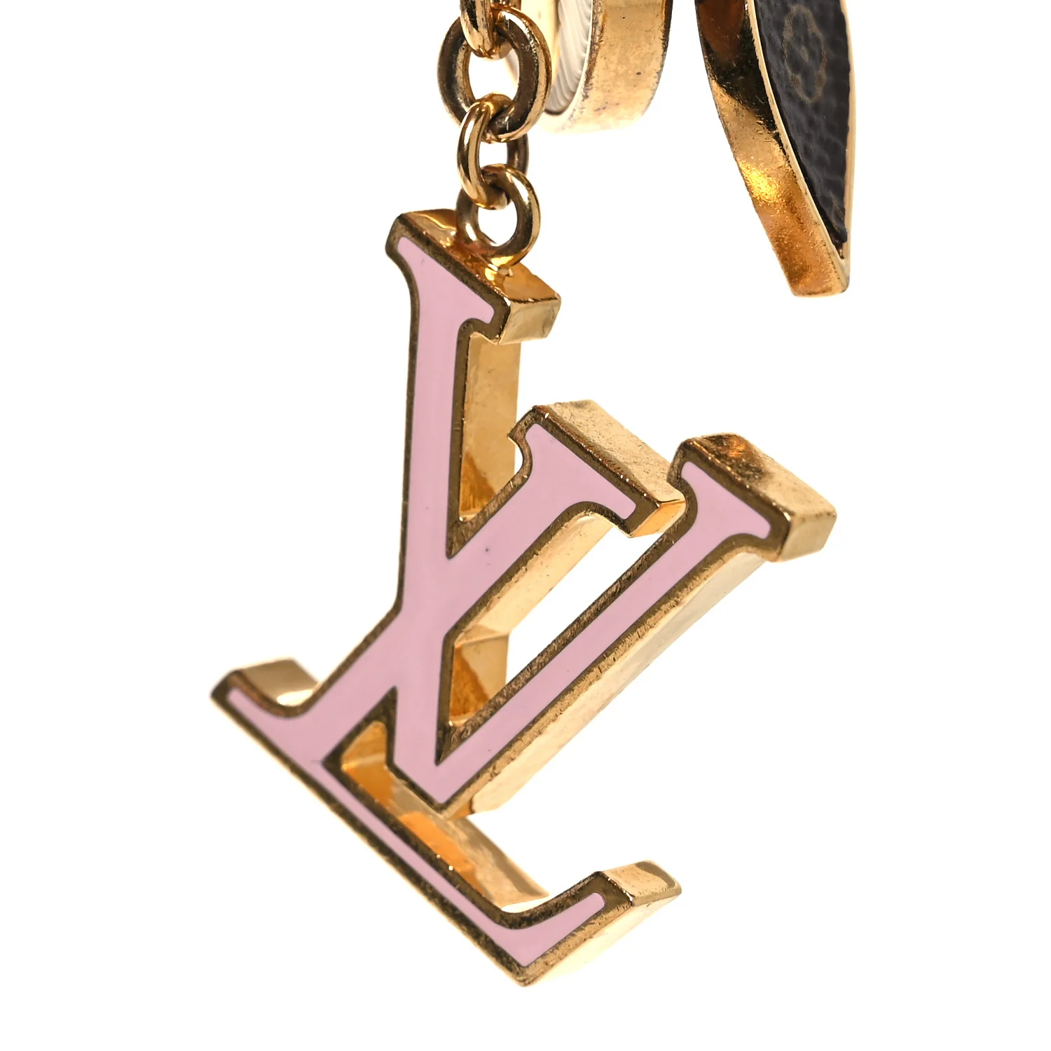 Metal Monogram Epi Spring Street Bag Charm Key Holder Gold - Image 3