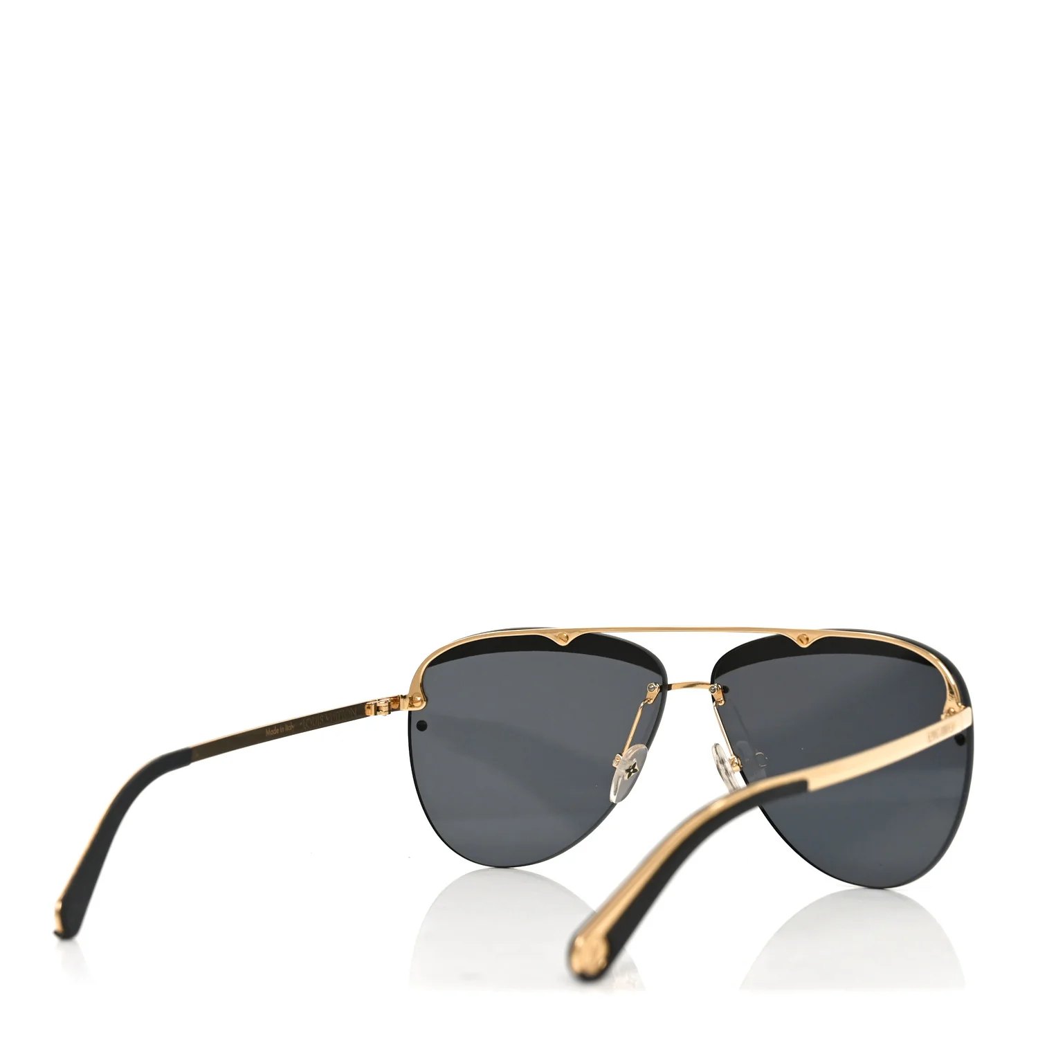 Metal Monogram La Favorite Pilot Aviator Sunglasses Z1433W Black - Image 4
