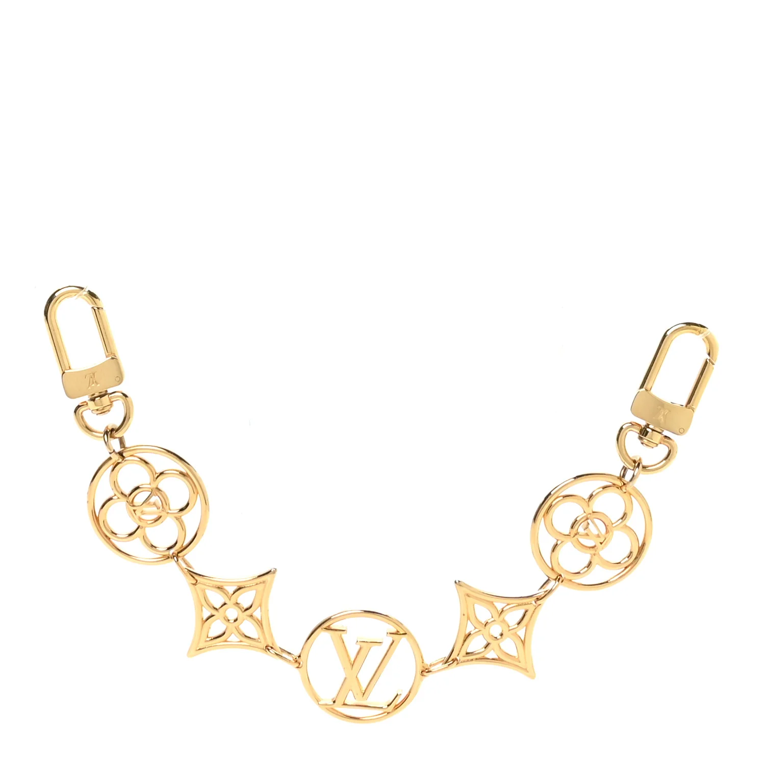 Metal Twiggy Chain Bag Charm Gold