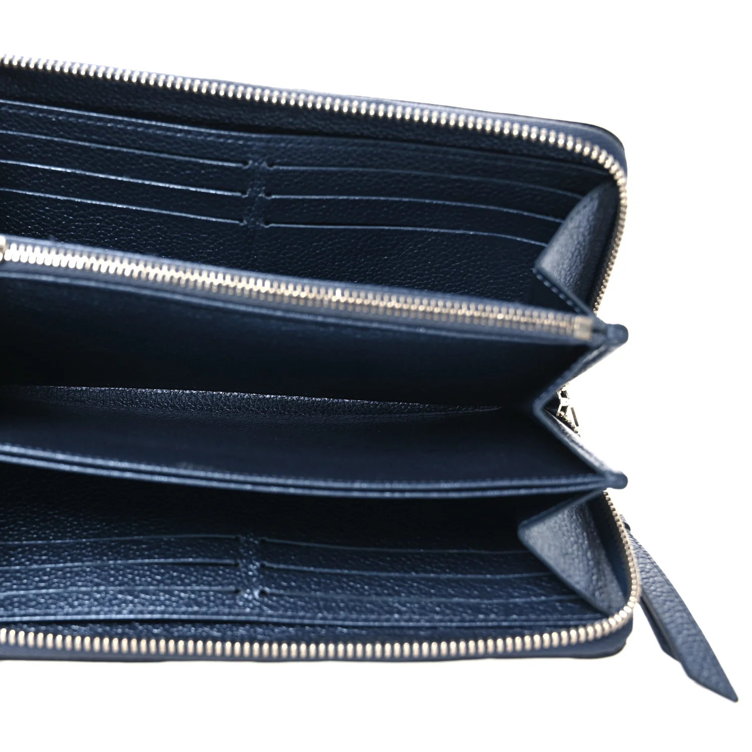 Metallic Empreinte Monogram Zippy Wallet Navy Nacre - Image 5