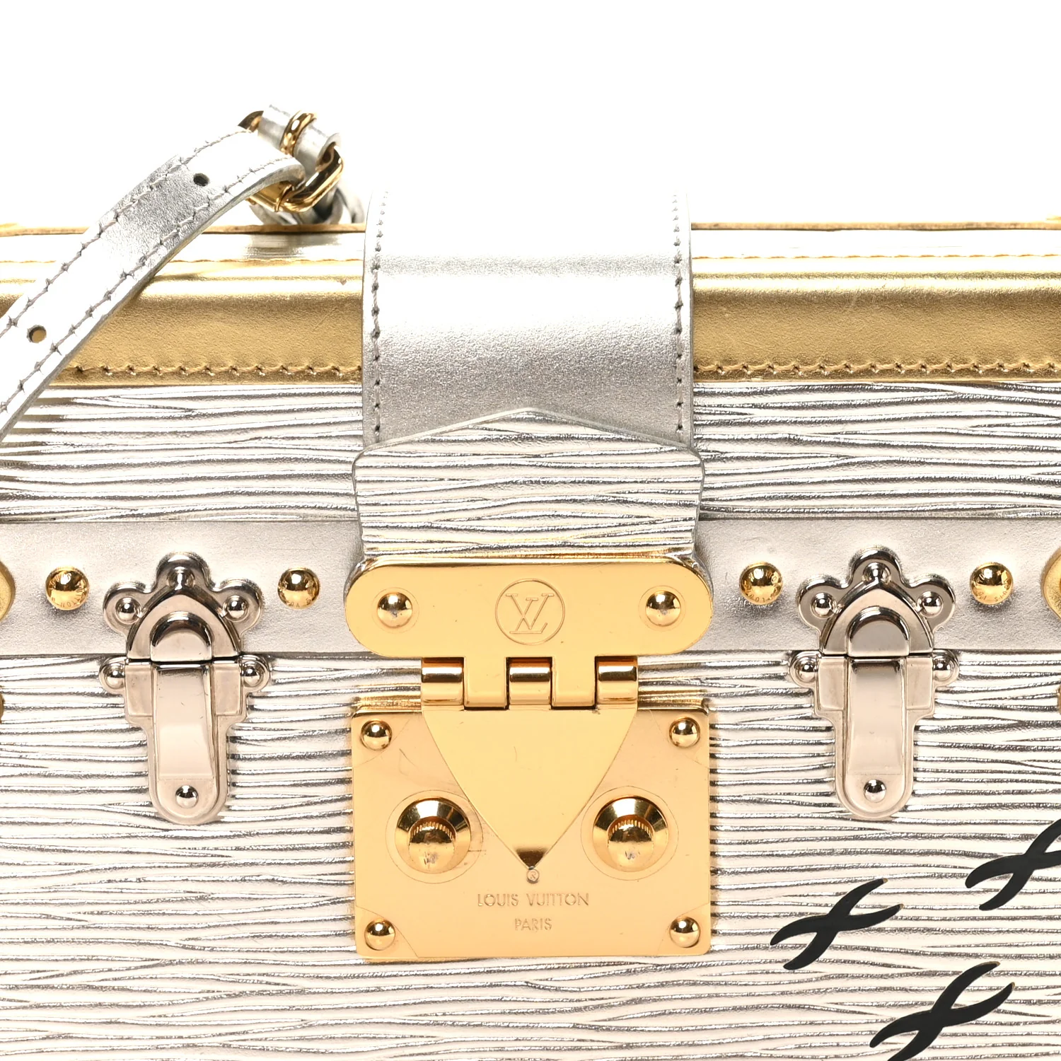 Metallic Epi Petite Malle Silver - Image 7