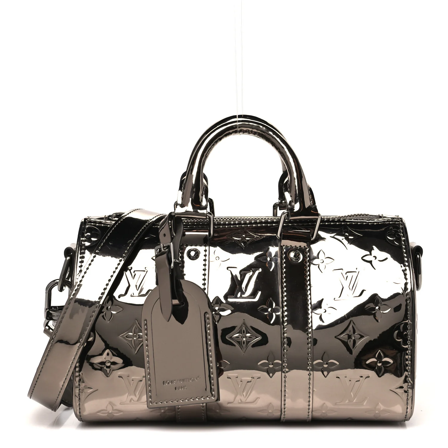 Mirror Monogram Heritage Keepall Bandouliere 25 Gunmetal