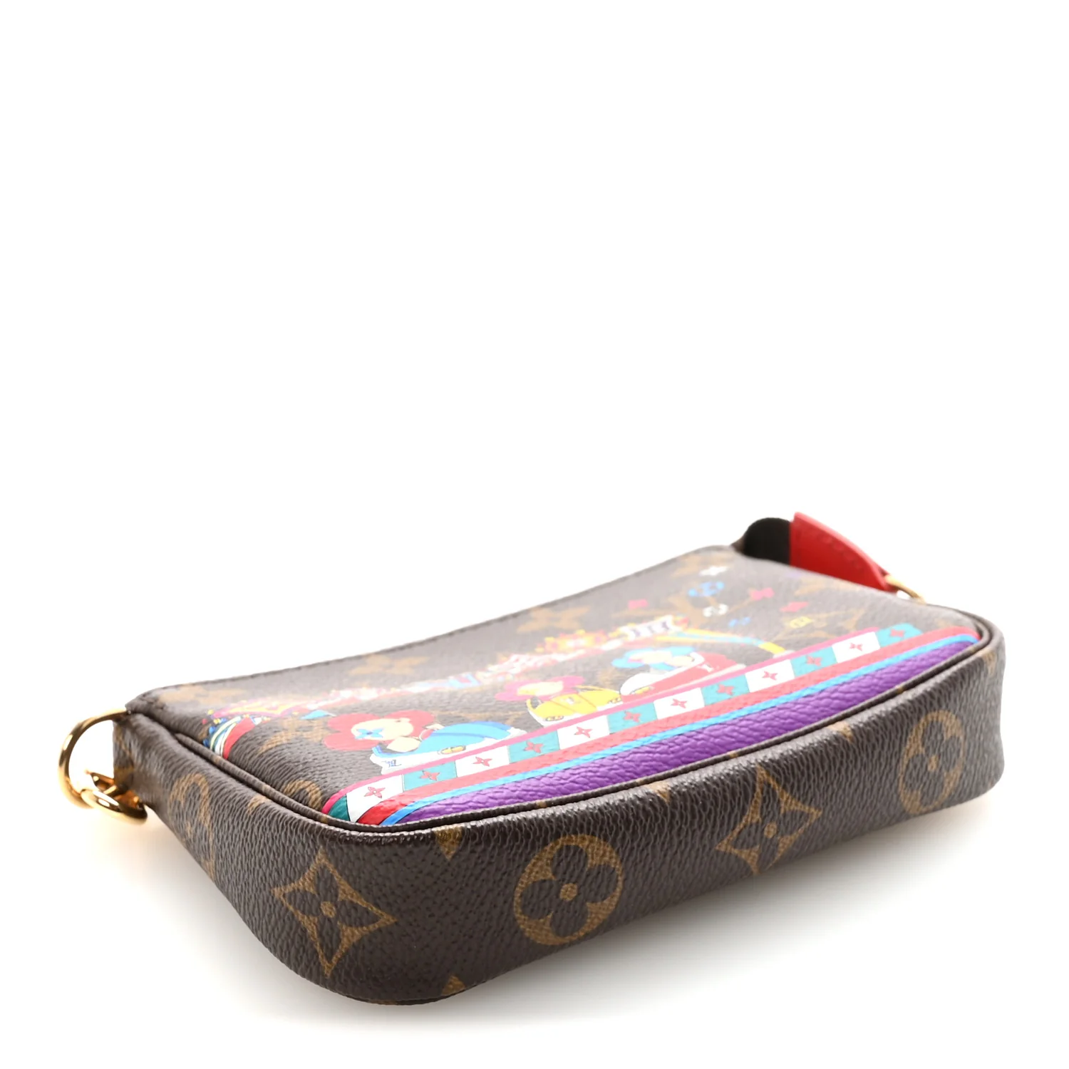 Monogram 2020 Christmas Animation Bumper Cars Mini Pochette Accessories Coquelicot - Image 4