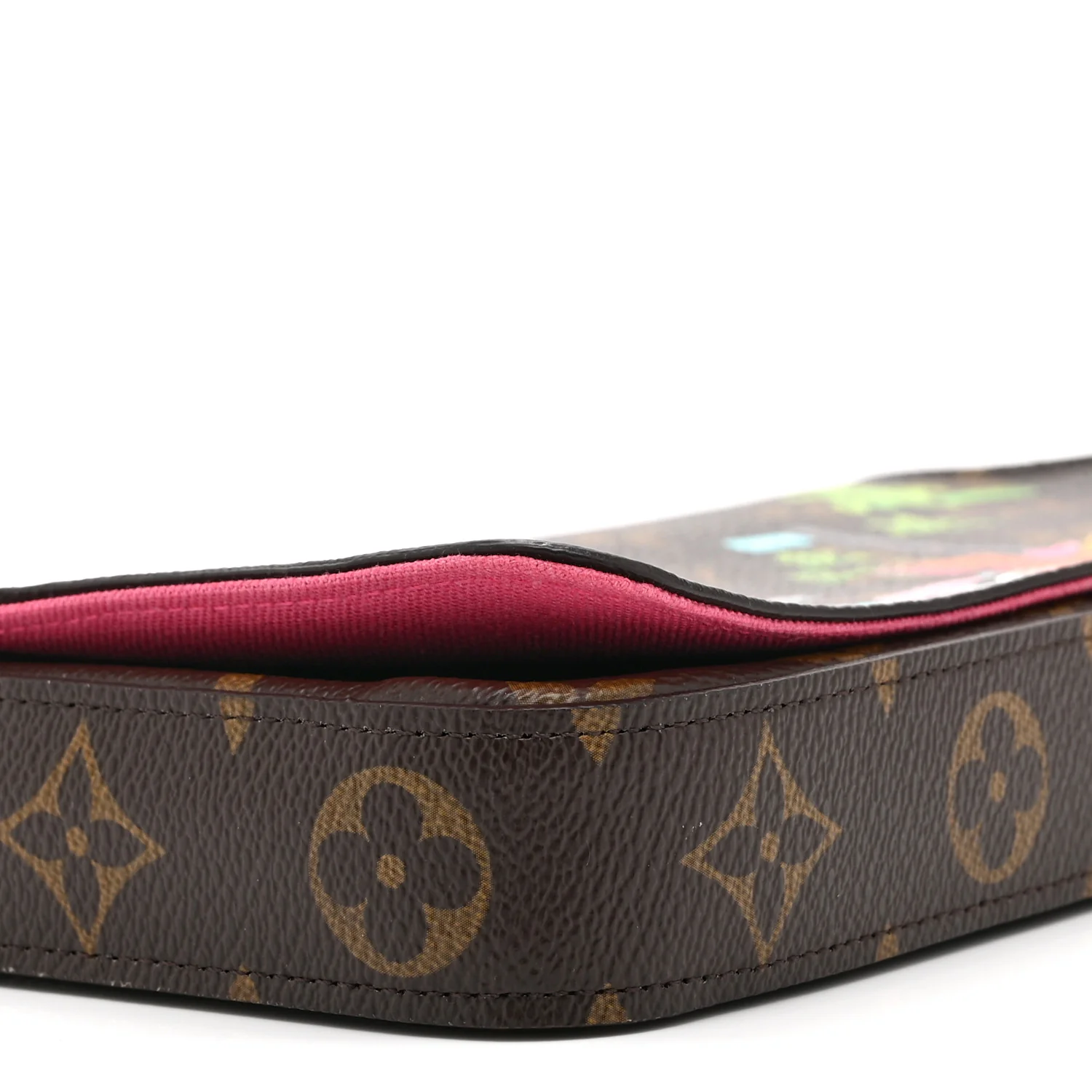 Monogram 2021 Christmas Animation Hollywood Pochette Felicie Chain Wallet Fuchsia - Image 9
