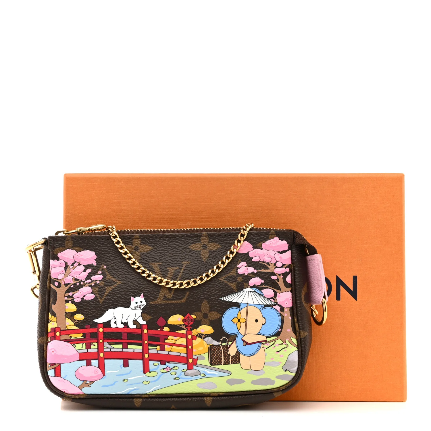 Monogram 2021 Christmas Animation Japanese Garden Mini Pochette Accessories Wisteria Pink - Image 13