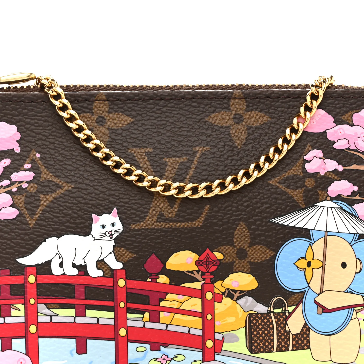 Monogram 2021 Christmas Animation Japanese Garden Mini Pochette Accessories Wisteria Pink - Image 8