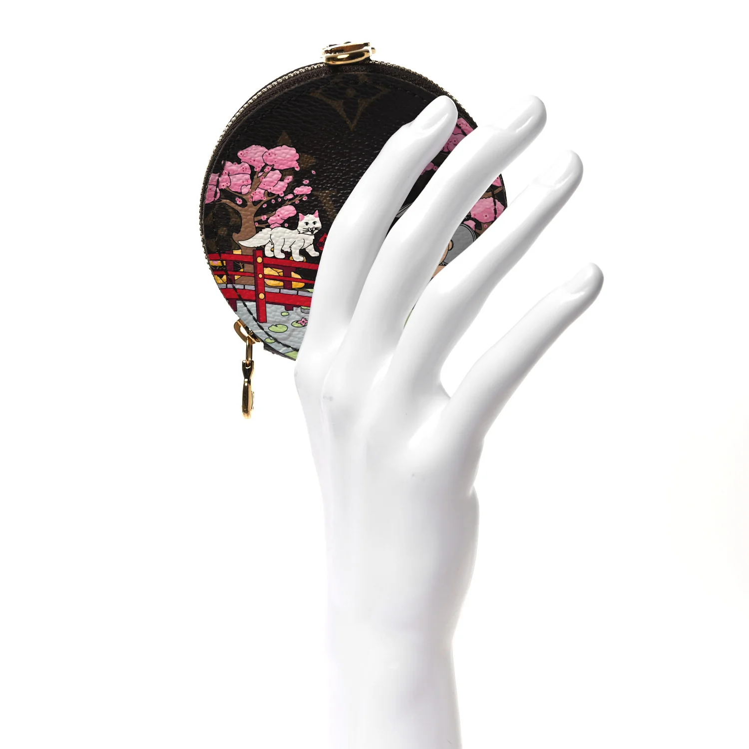 Monogram 2021 Christmas Animation Japanese Garden Round Coin Purse Wisteria Pink - Image 2