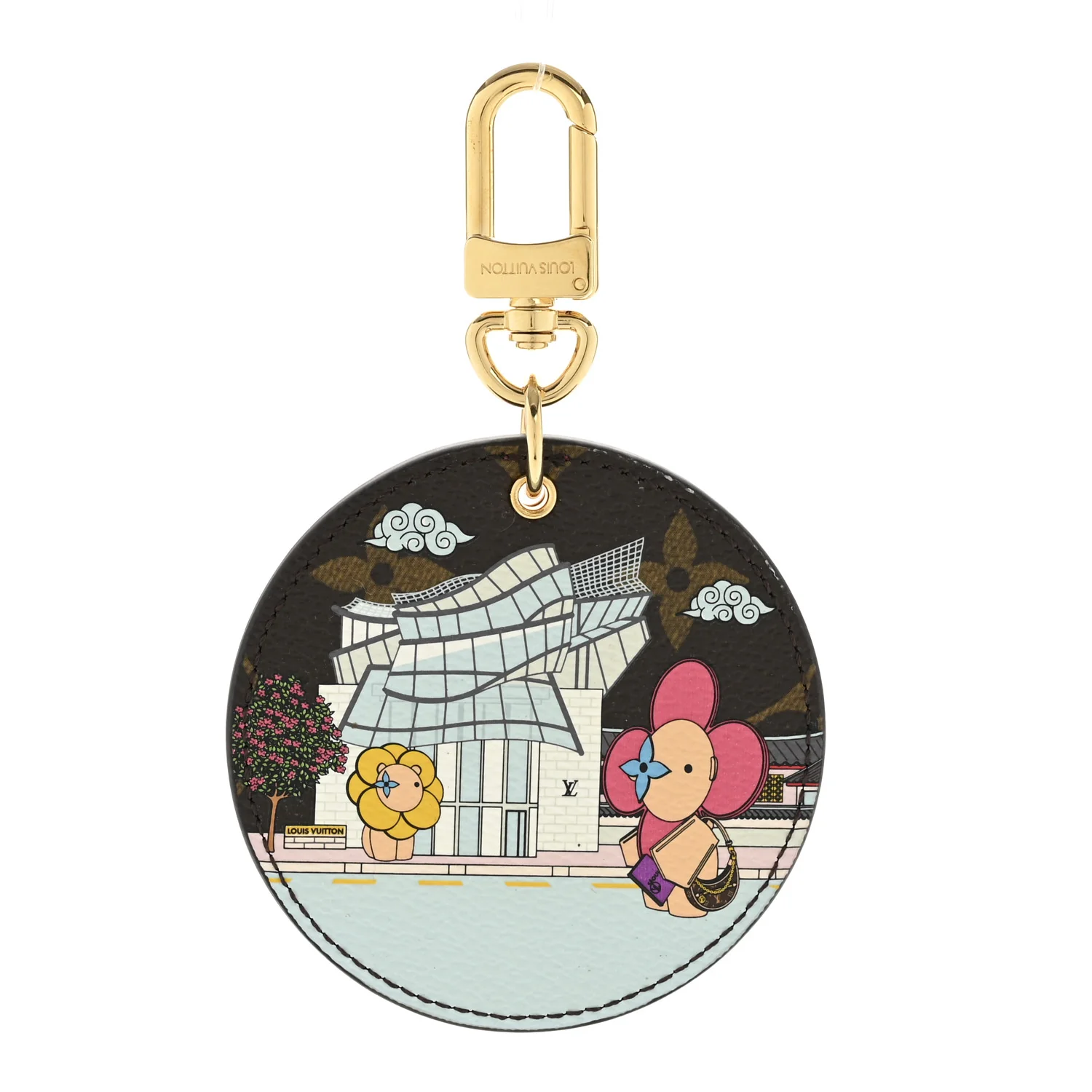 Monogram 2022 Christmas Animation Seoul Bag Charm Key Ring Light Pink