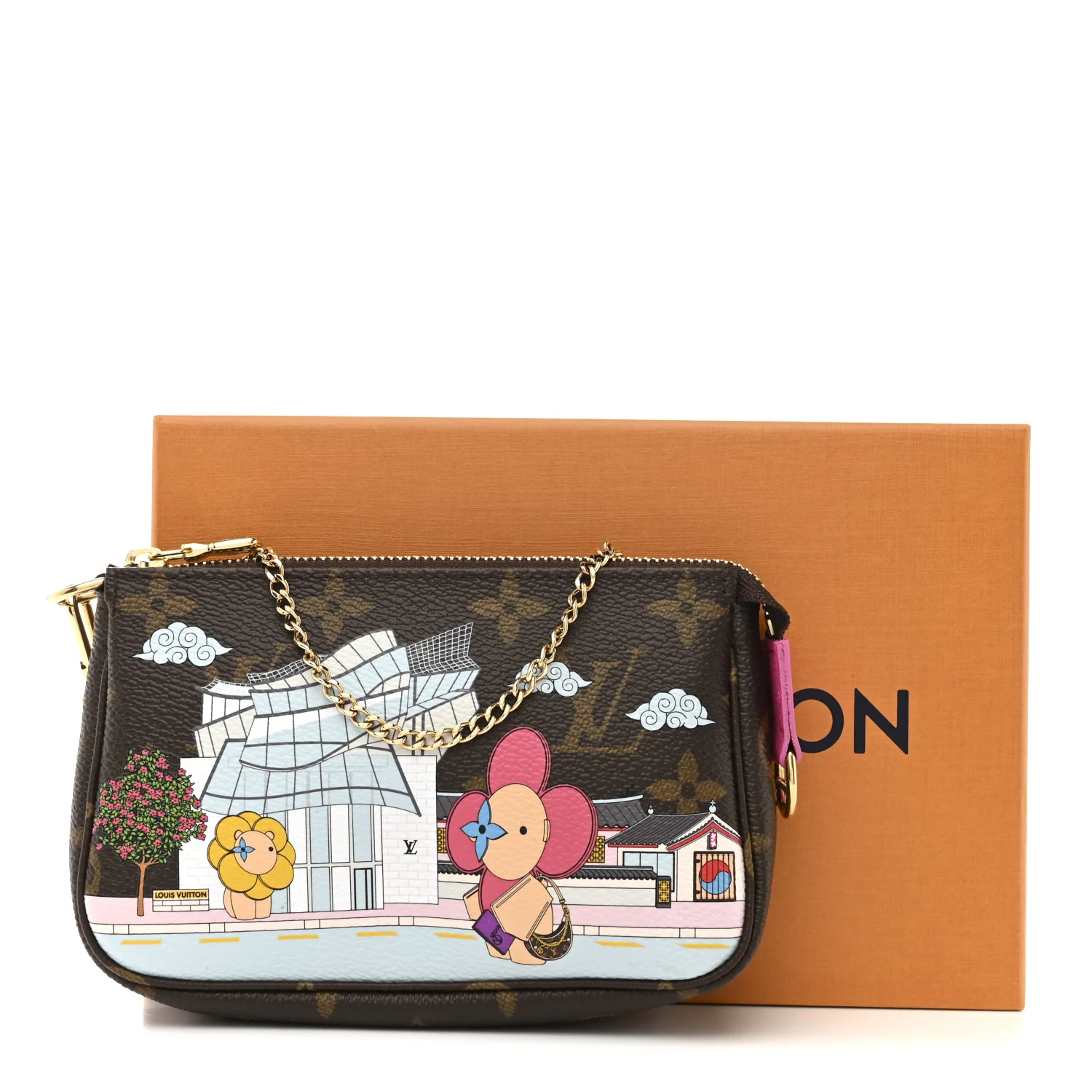 Monogram 2022 Christmas Animation Seoul Mini Pochette Accessories Fuchsia - Image 11