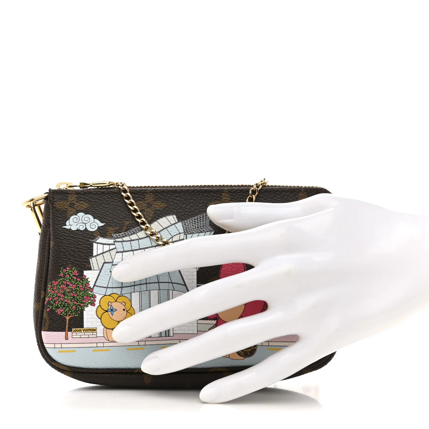 Monogram 2022 Christmas Animation Seoul Mini Pochette Accessories Fuchsia - Image 2