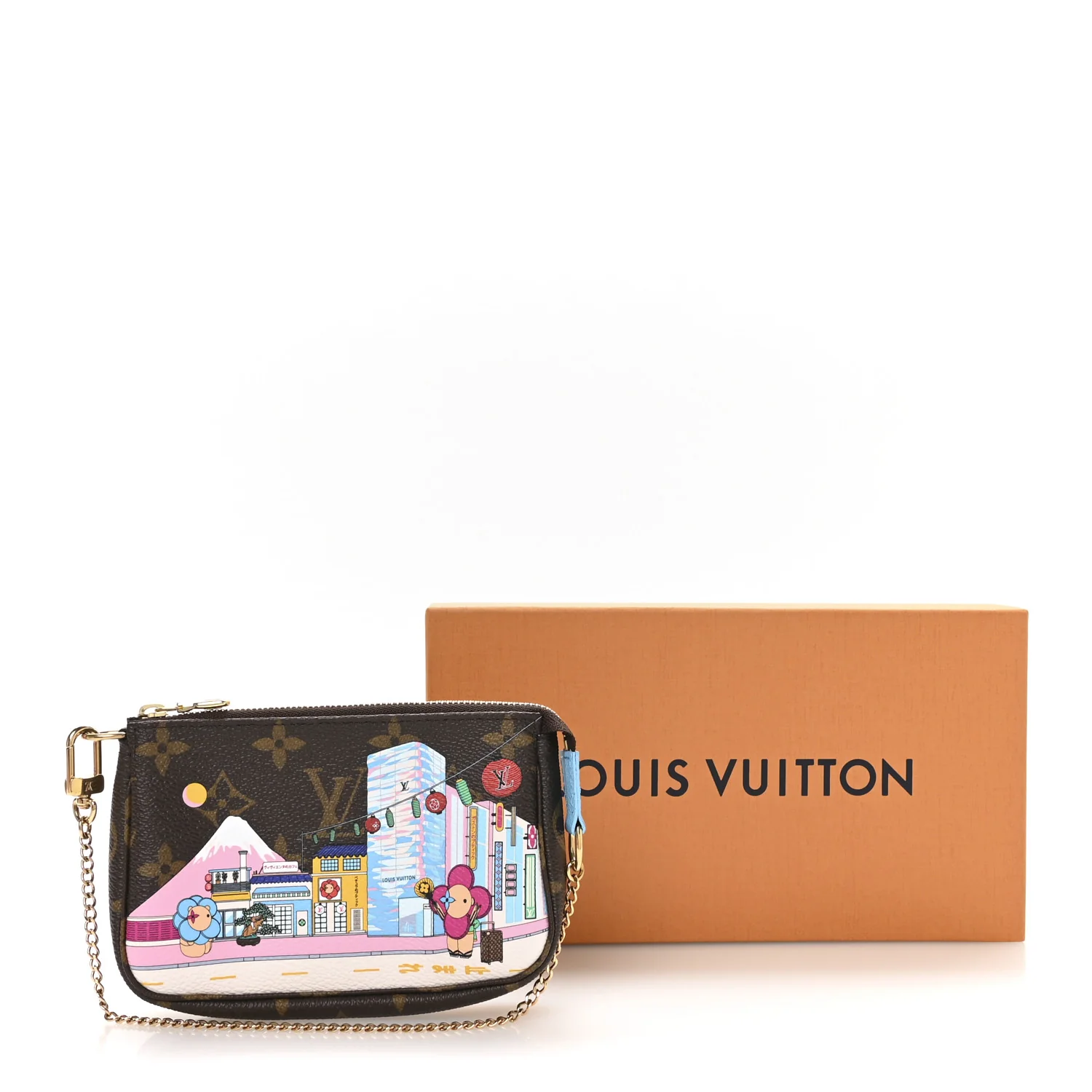 Monogram 2022 Christmas Animation Tokyo Mini Pochette Accessories Blue - Image 8