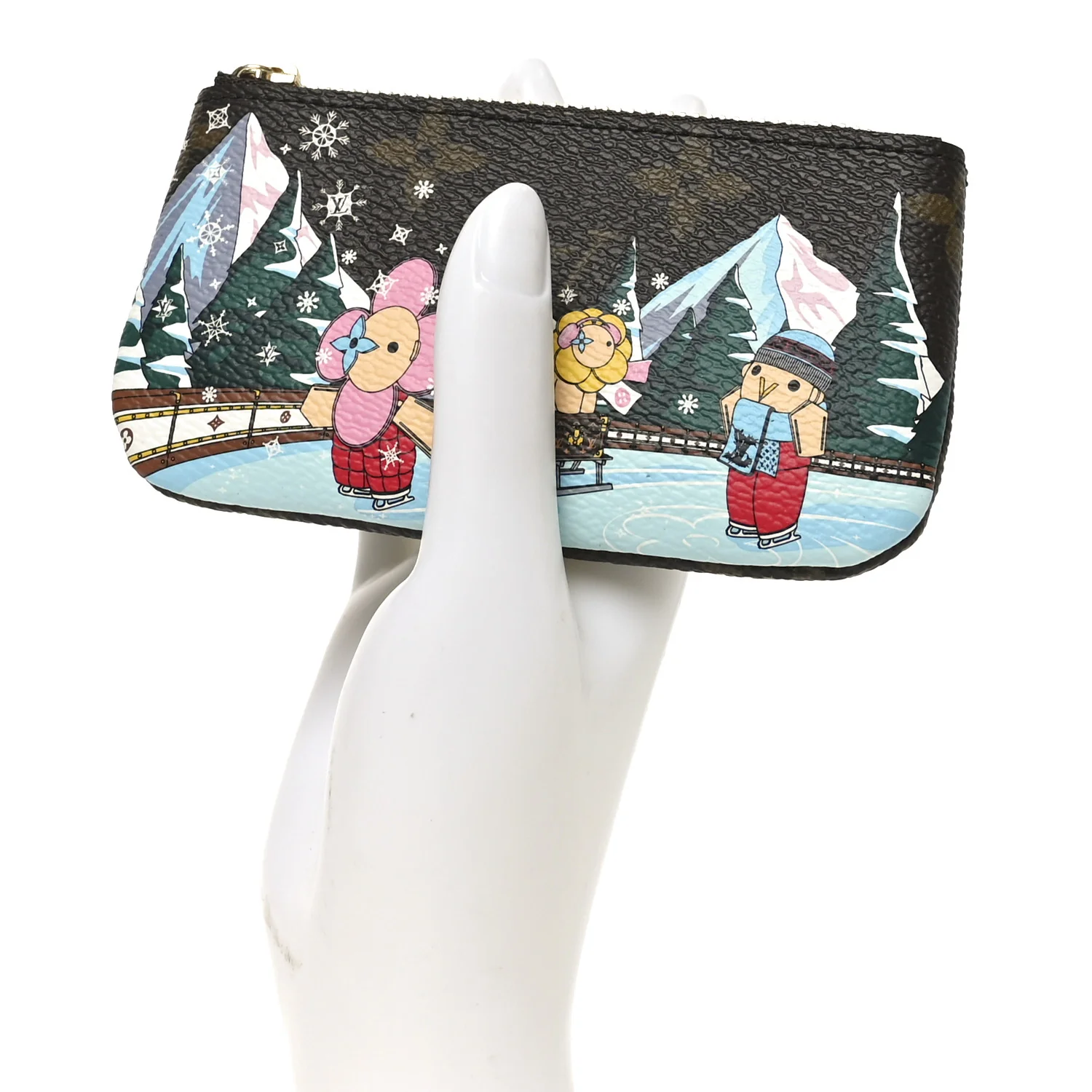 Monogram 2023 Christmas Animation Alpine Key Pouch Pink - Image 2