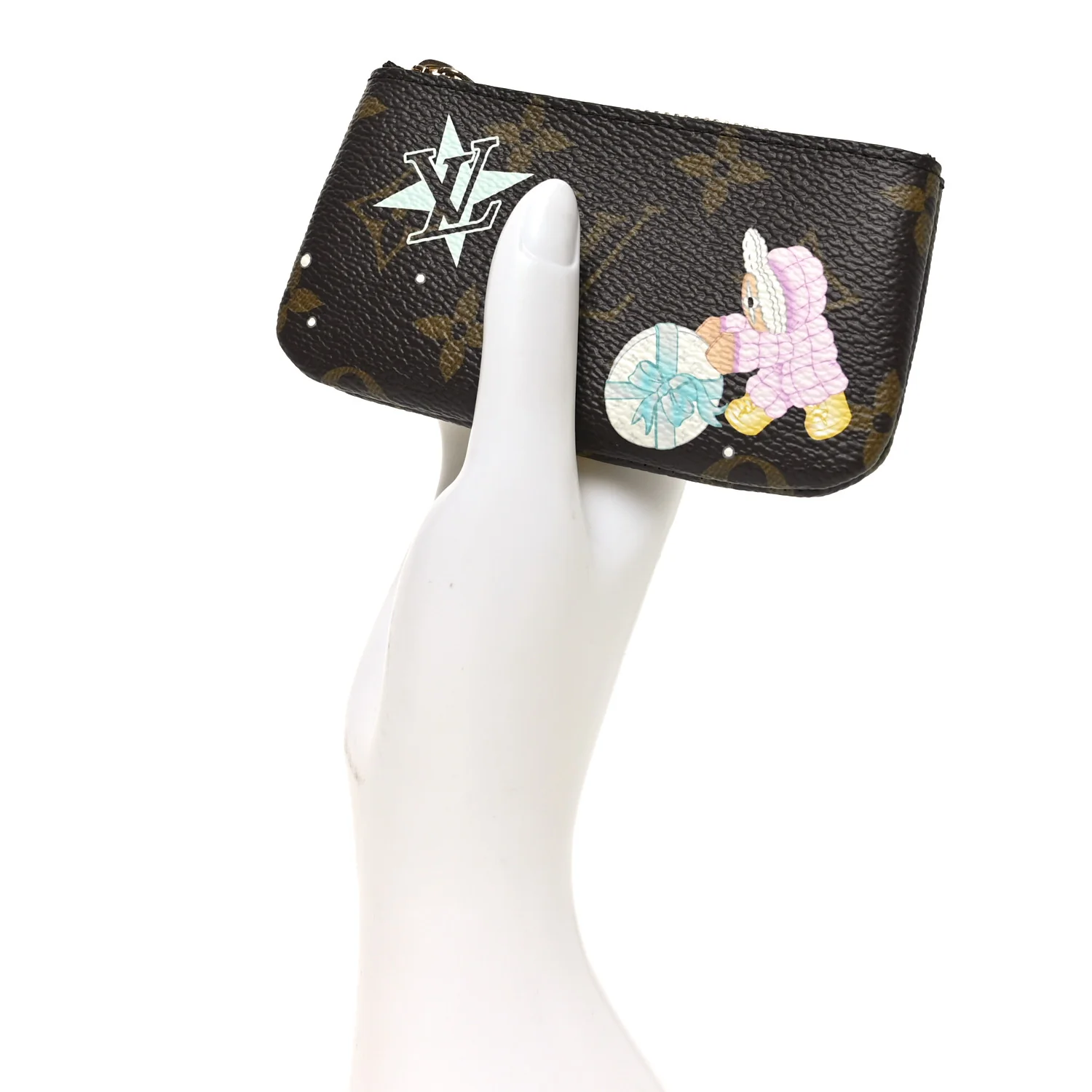 Monogram 2025 Christmas Animation Key Pouch Azur Frost - Image 2