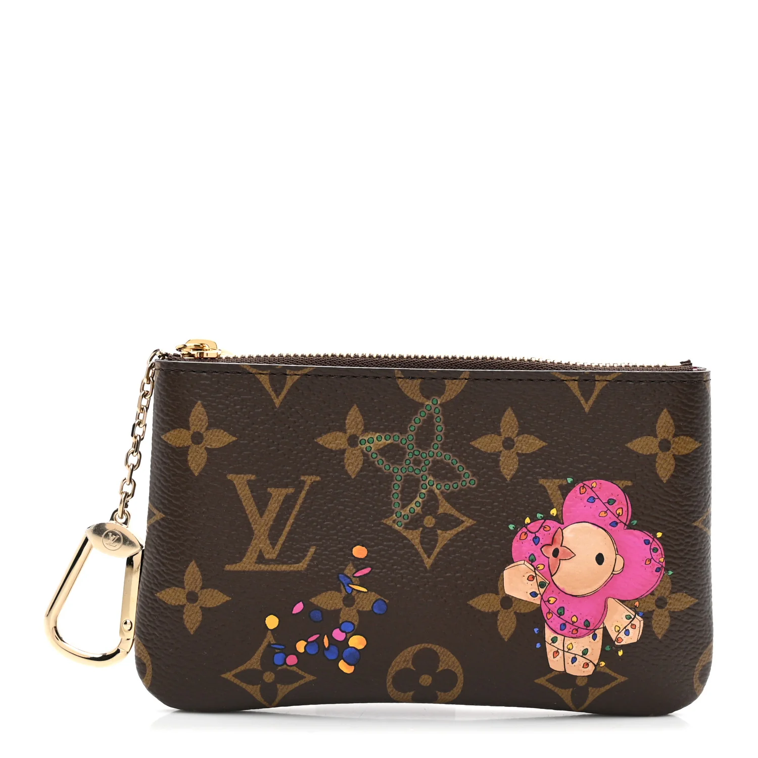 Monogram 2025 Vivienne Winter Holiday Key Pouch S Frozen Orchid