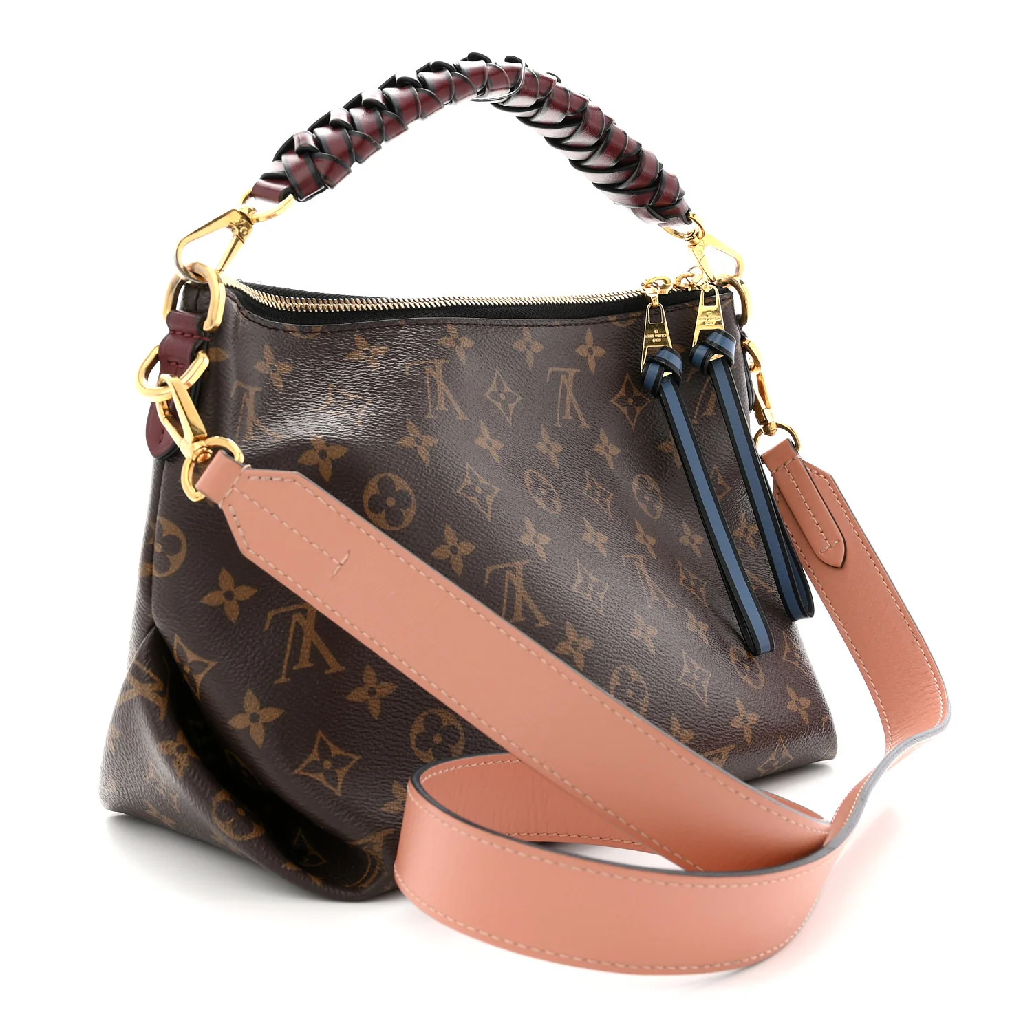 Monogram Beaubourg Hobo Mini Bordeaux Red Peach Safran Blue Jean Blue - Image 3