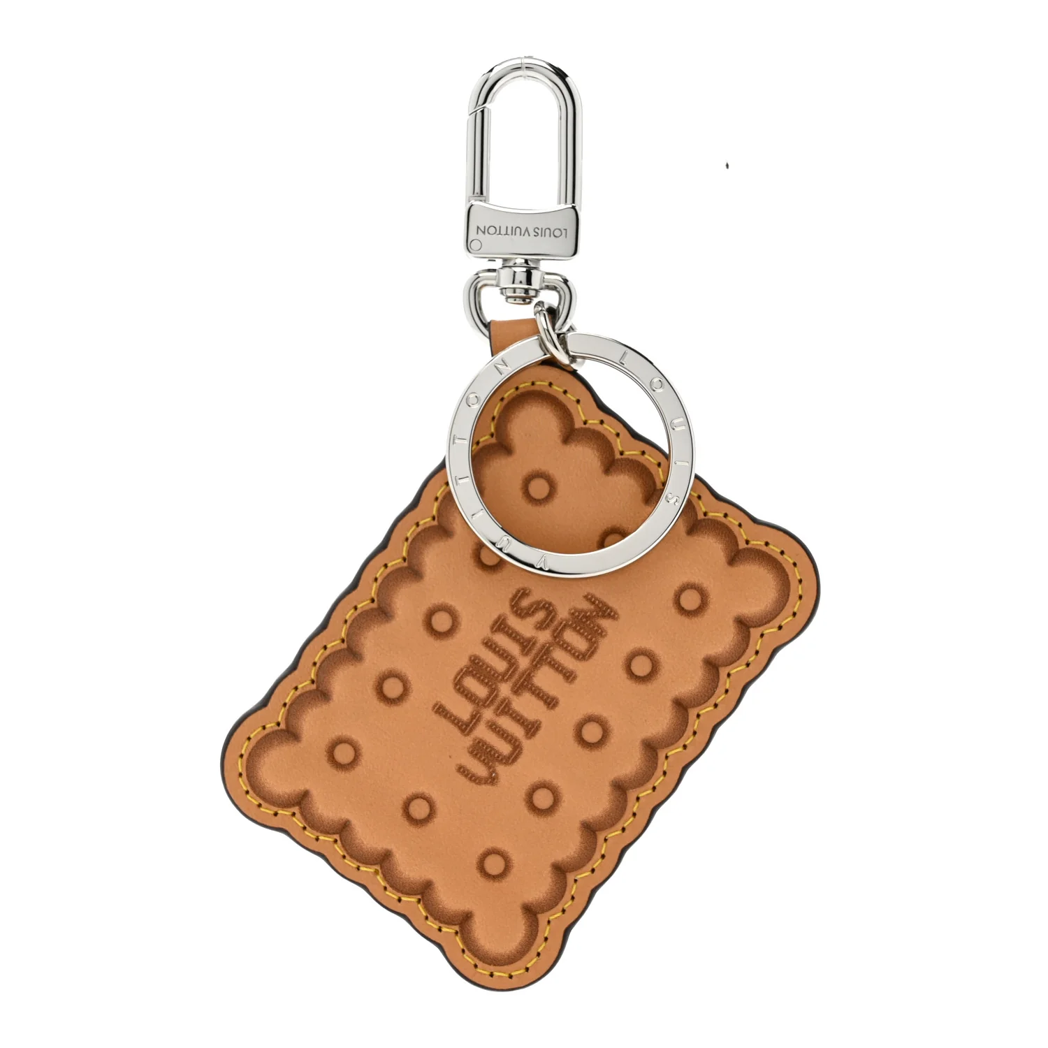 Monogram Biscuit Key Holder Bag Charm