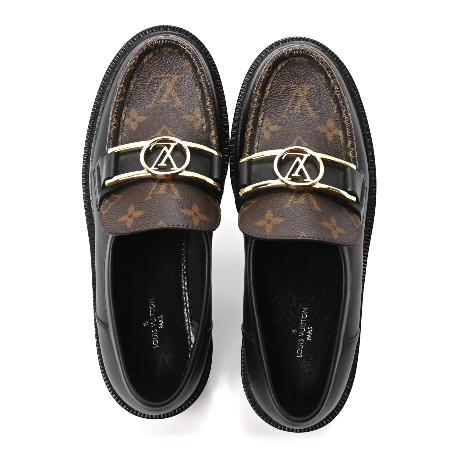 Monogram Calfskin Academy Loafers 38 Black - Image 2
