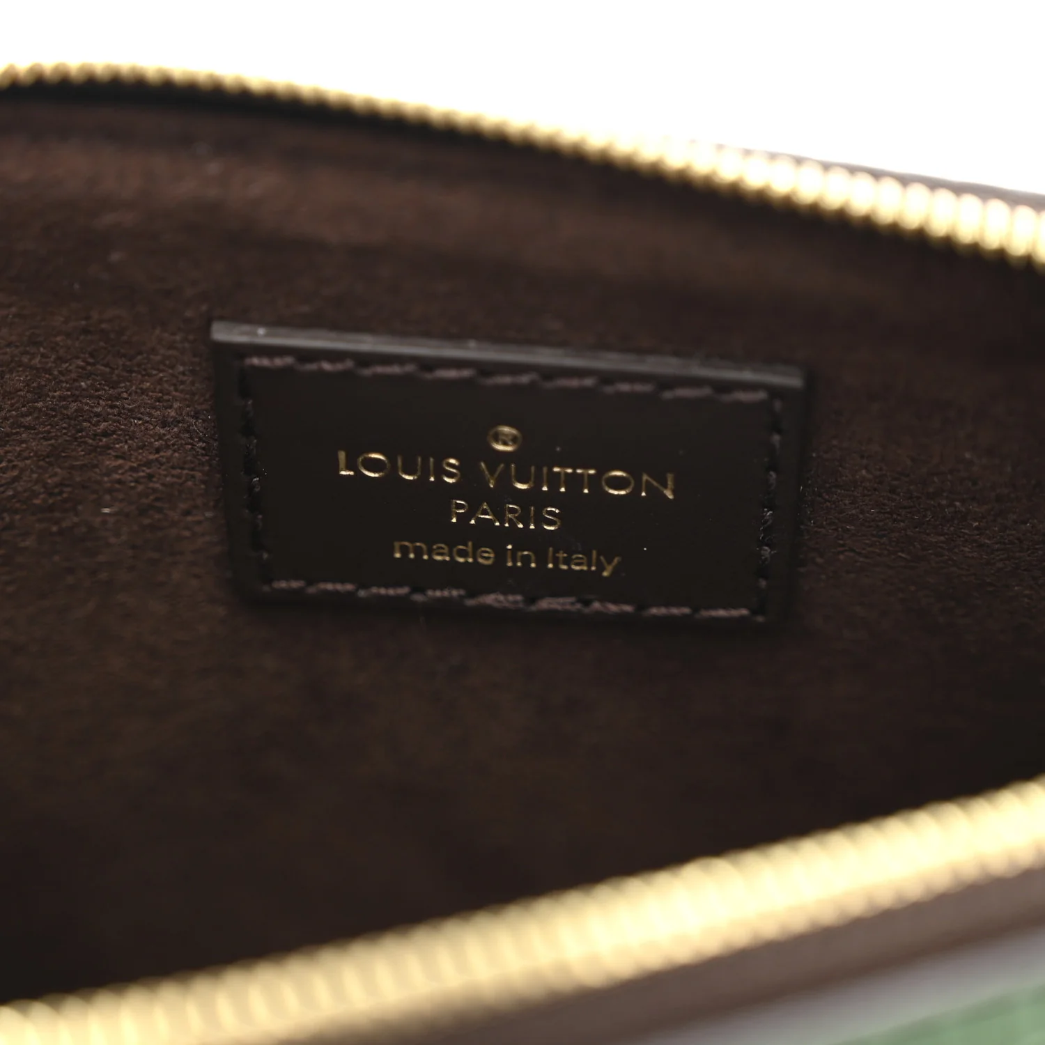 Monogram Calfskin Embossed Lexington Pouch Blue Green - Image 6