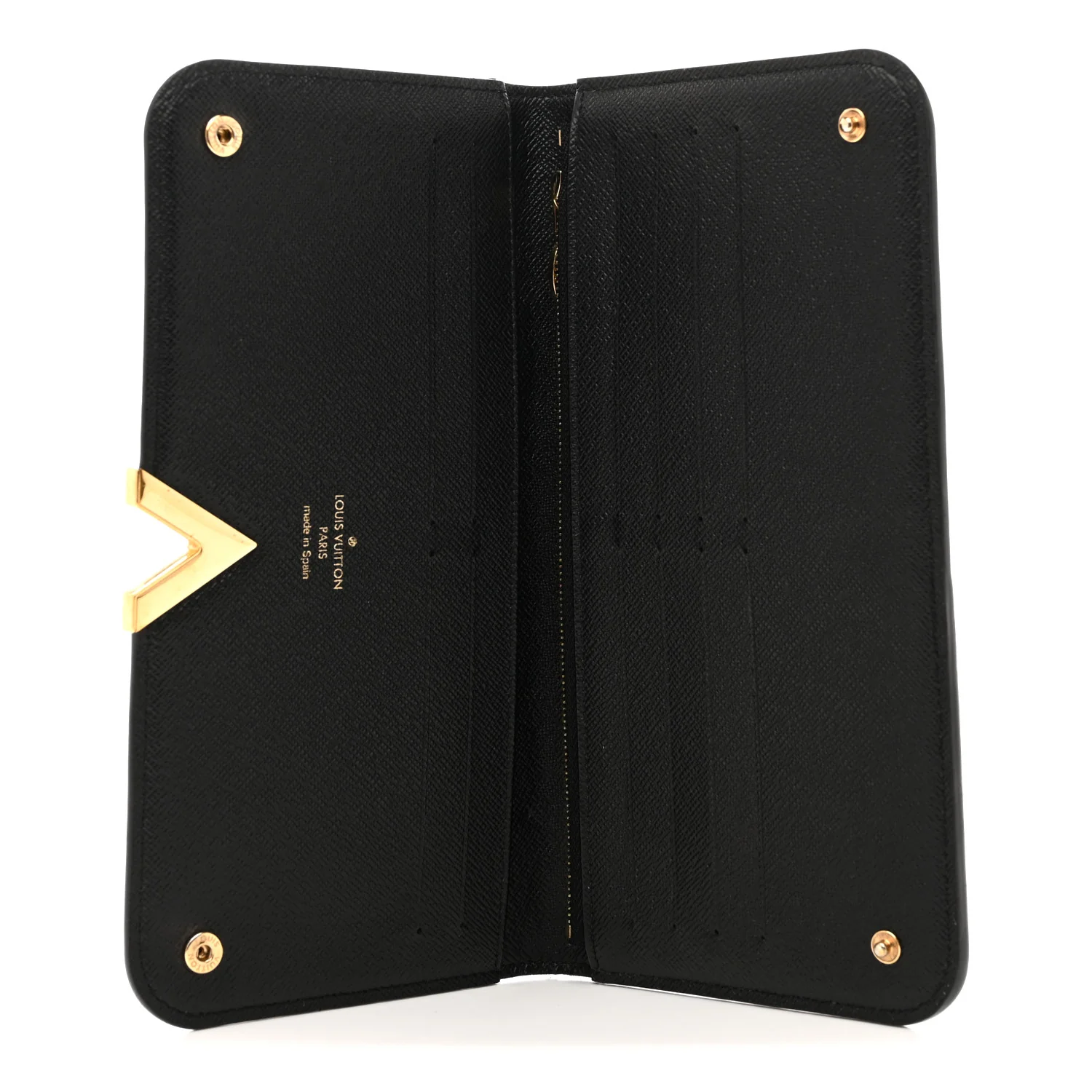 Monogram Calfskin Kimono Wallet Black - Image 5