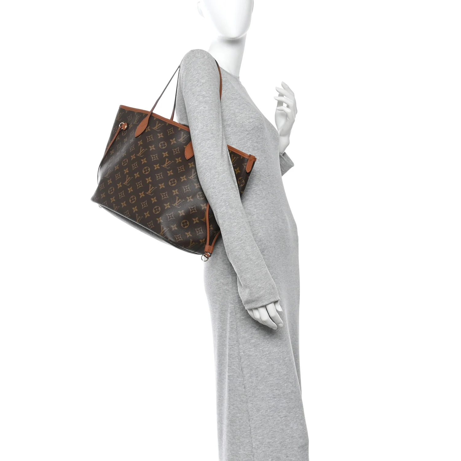 Monogram Calfskin Neo Neverfull Inside Out MM Tan - Image 2