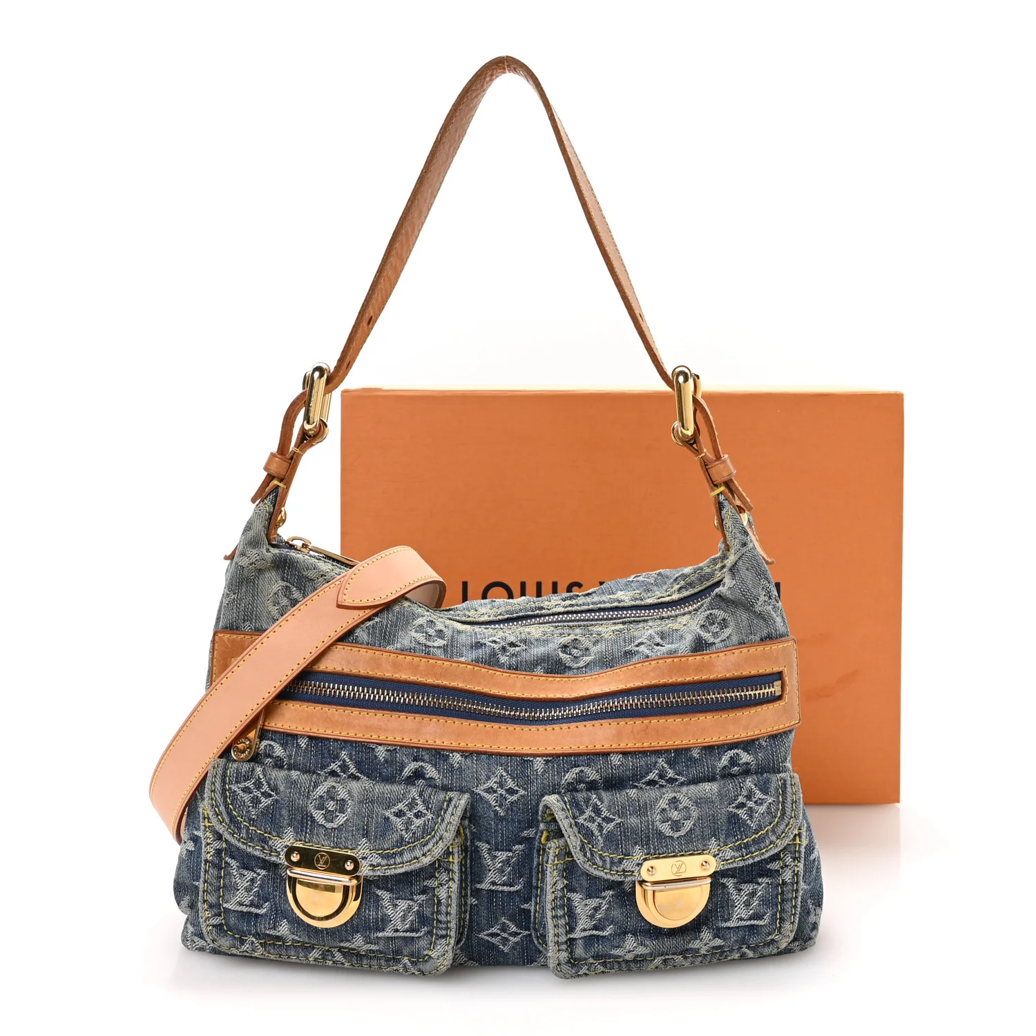 Monogram Denim Baggy PM Blue - Image 10