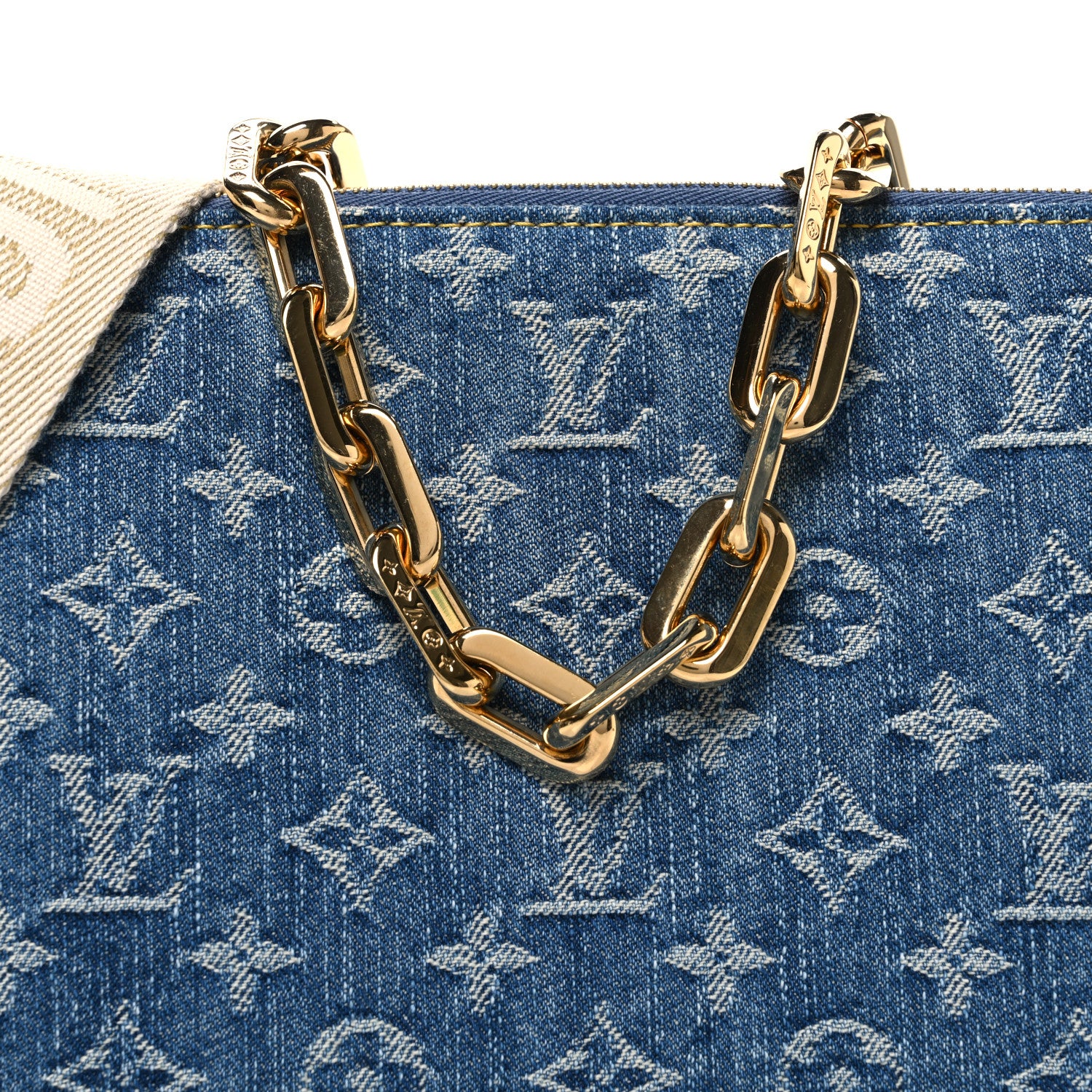 Monogram Denim Coussin PM Blue - Image 6
