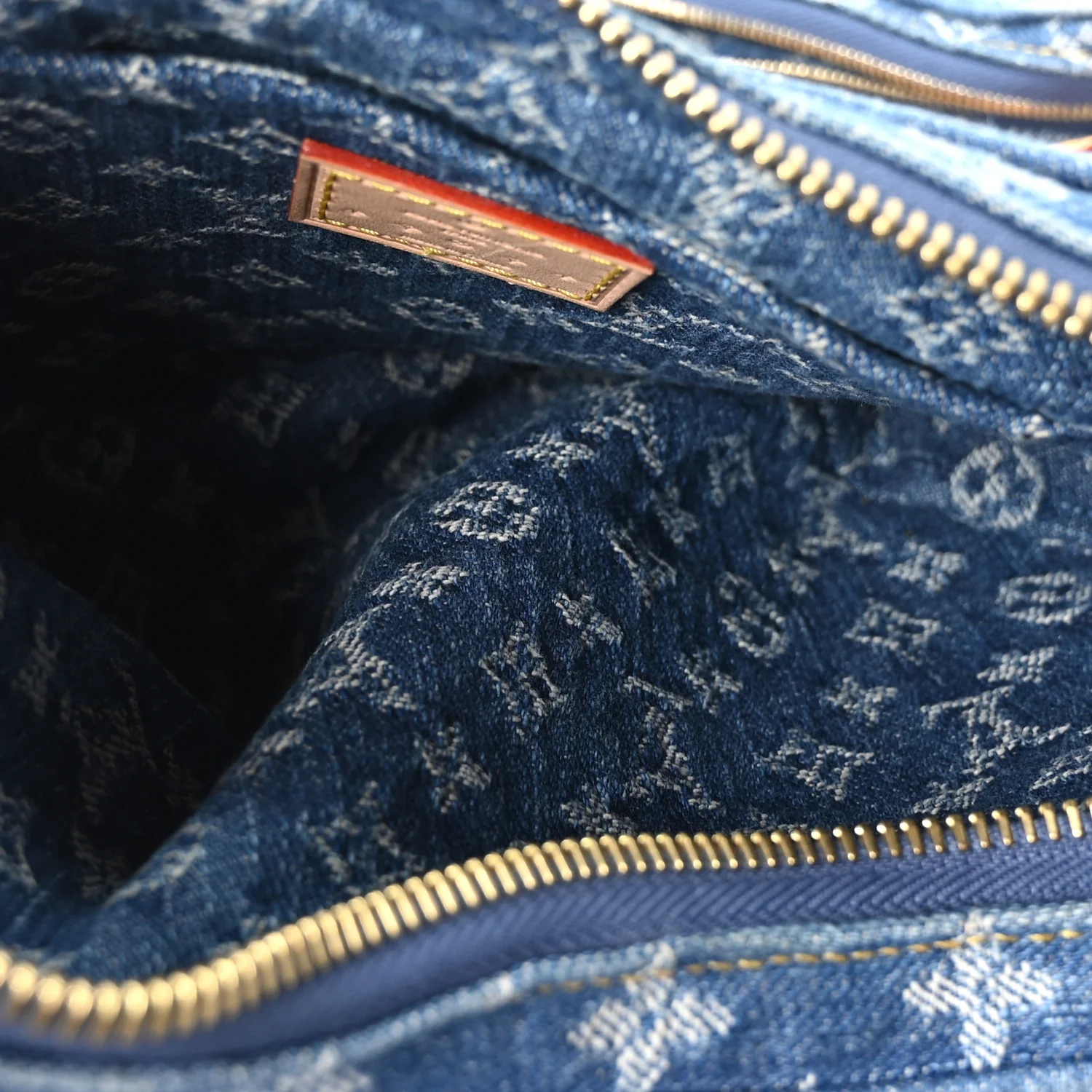 Monogram Denim Croissant MM Blue - Image 6