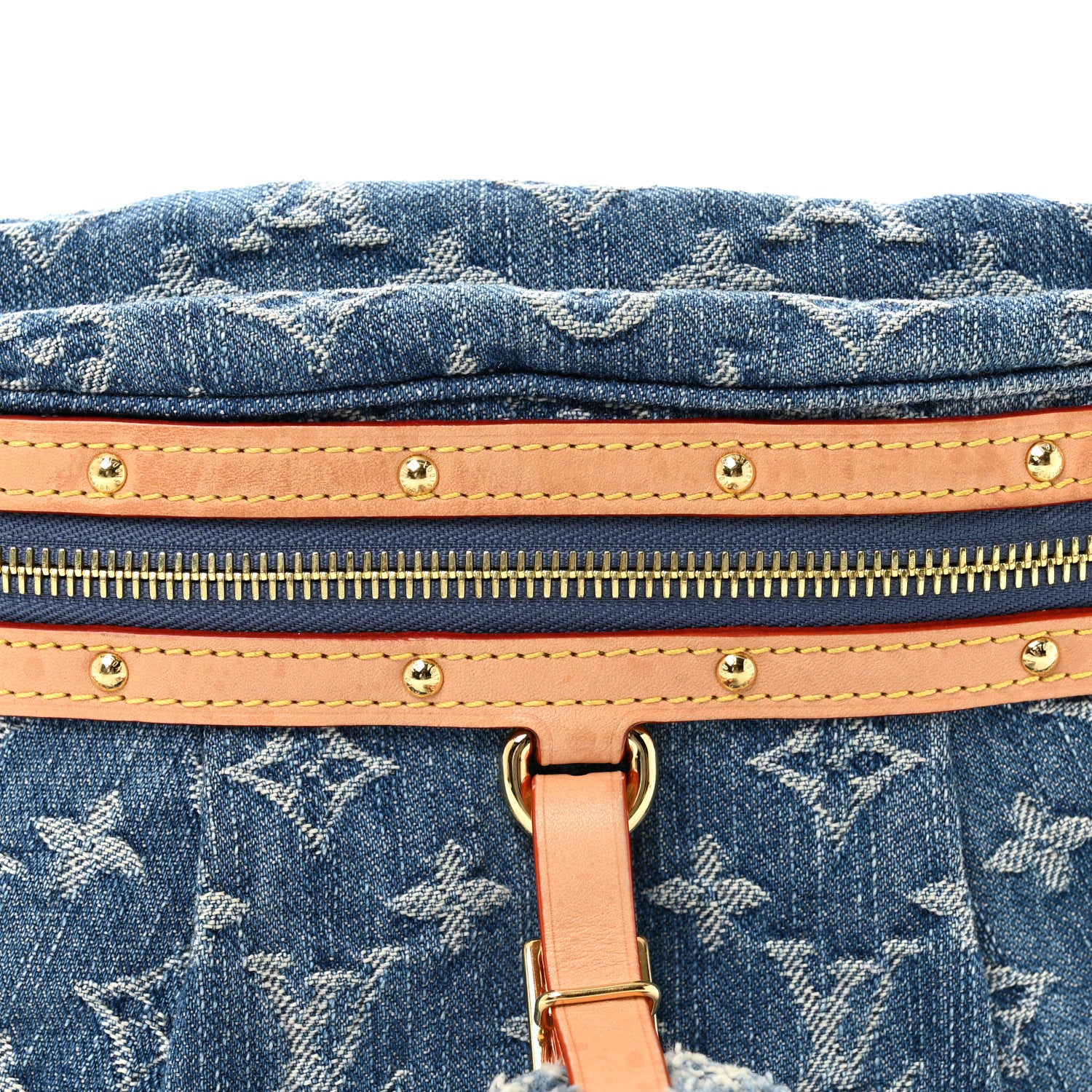 Monogram Denim High Rise Bumbag Blue - Image 7