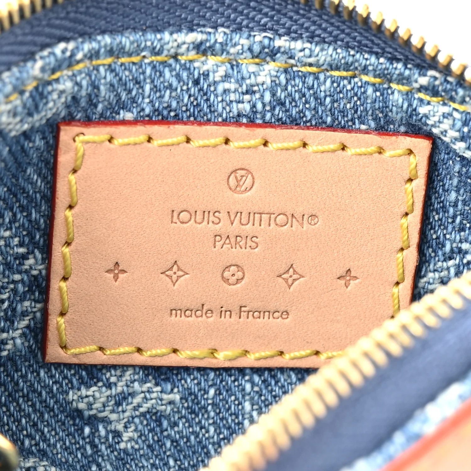 Monogram Denim Key Pouch Denim Blue - Image 6
