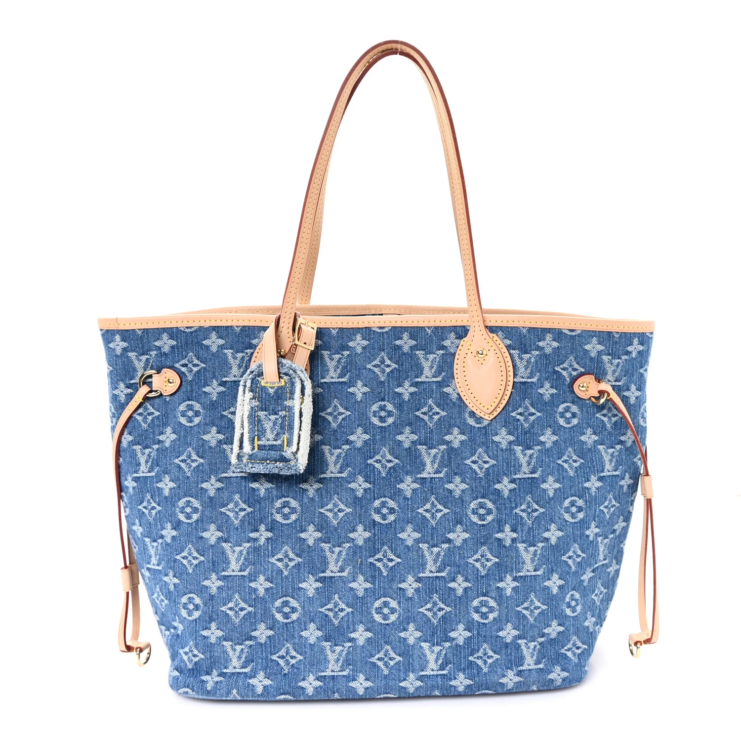 Monogram Denim Neo Neverfull MM Blue