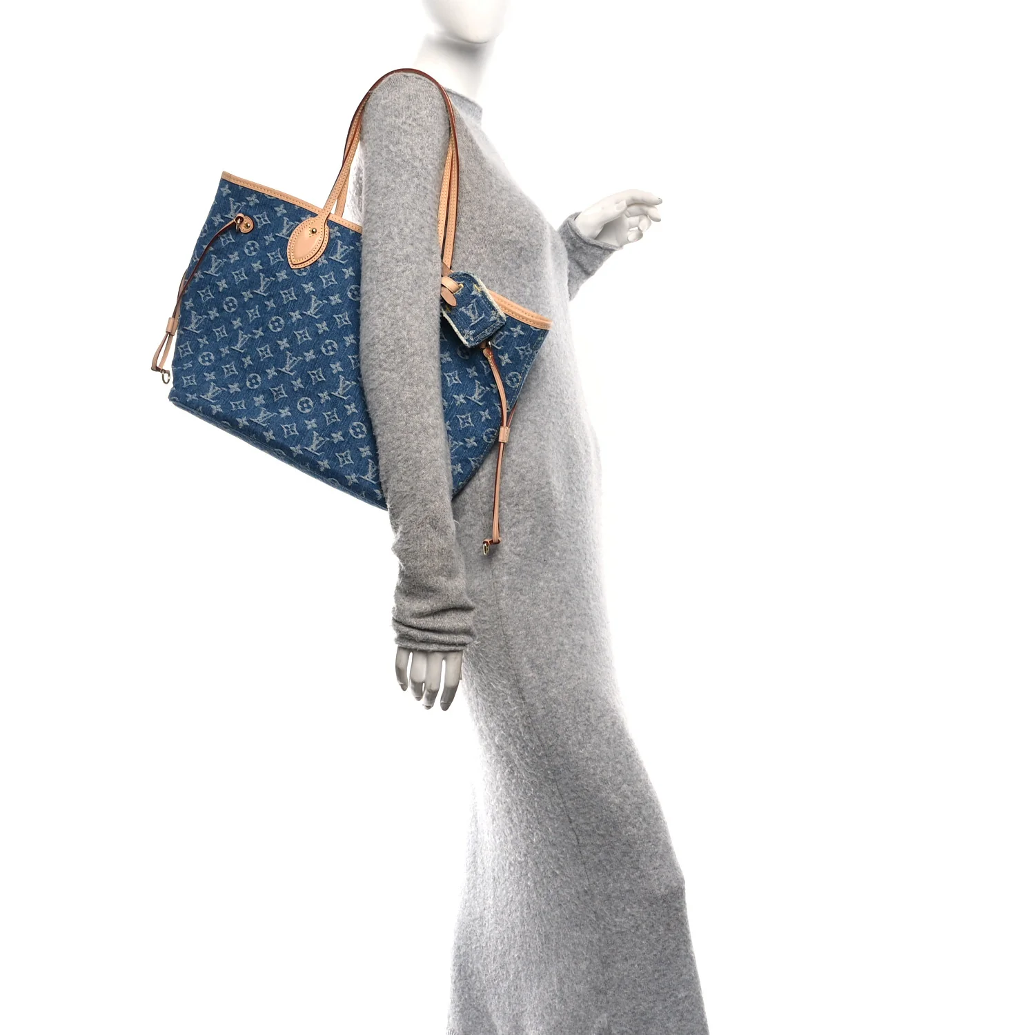Monogram Denim Neo Neverfull MM Blue - Image 2