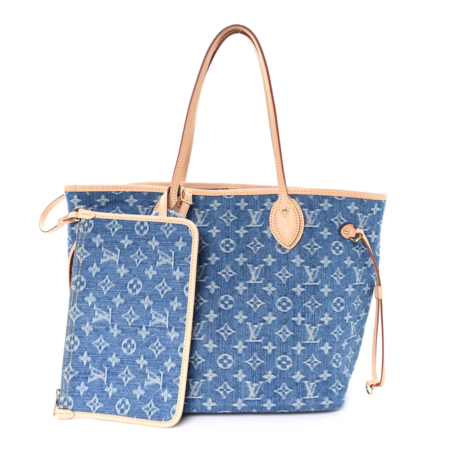 Monogram Denim Neo Neverfull MM Blue - Image 3