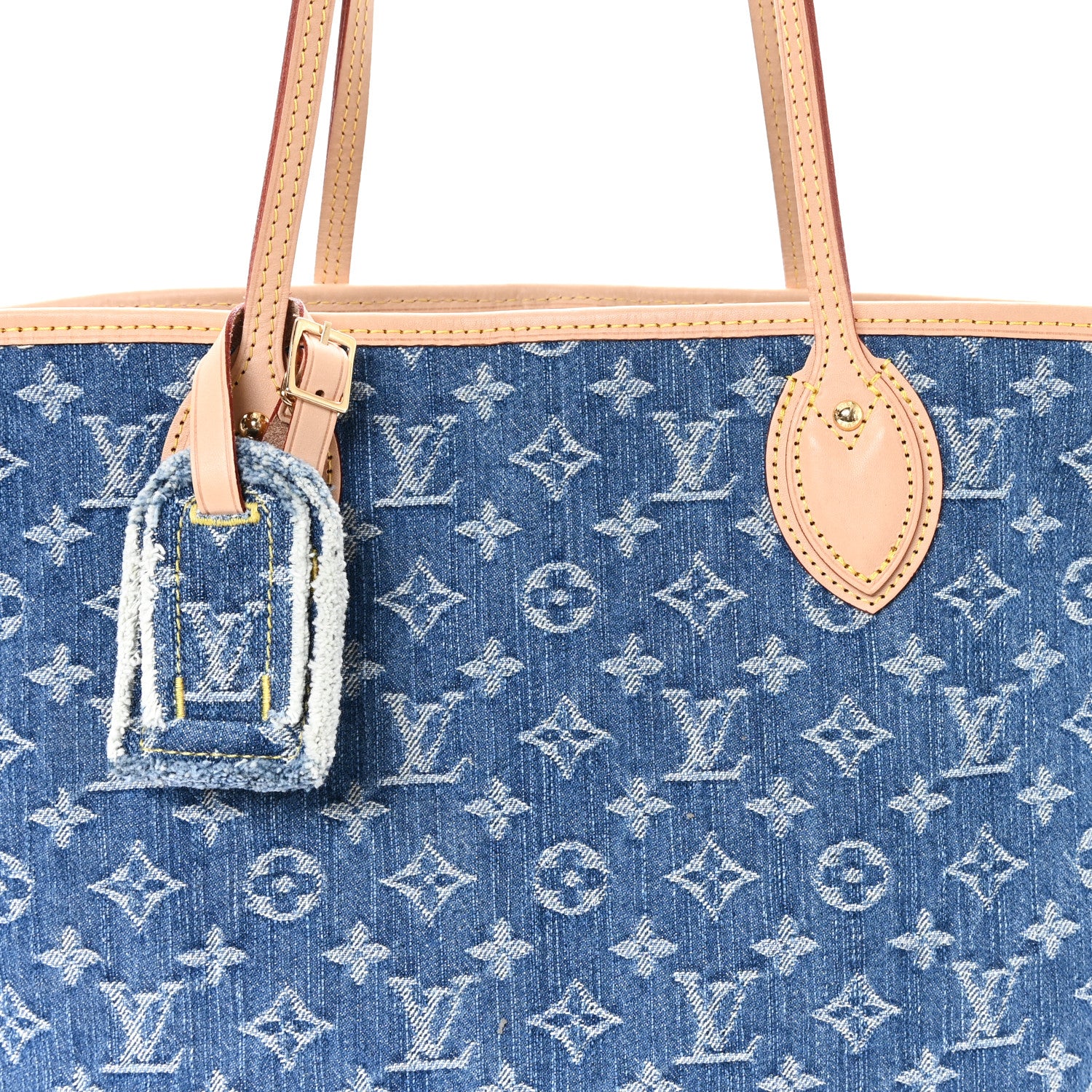 Monogram Denim Neo Neverfull MM Blue - Image 8