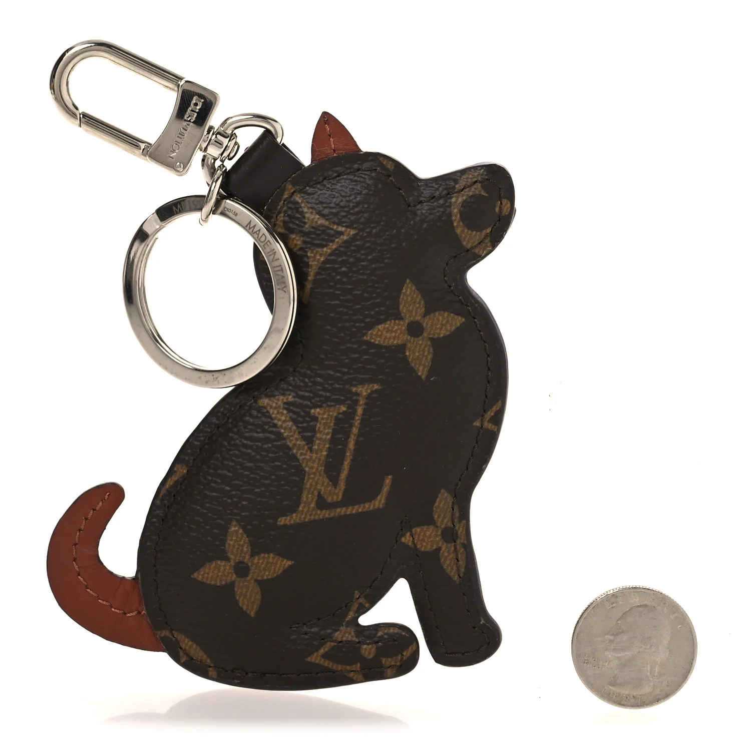 Monogram Dog Bag Charm Key Holder - Image 2