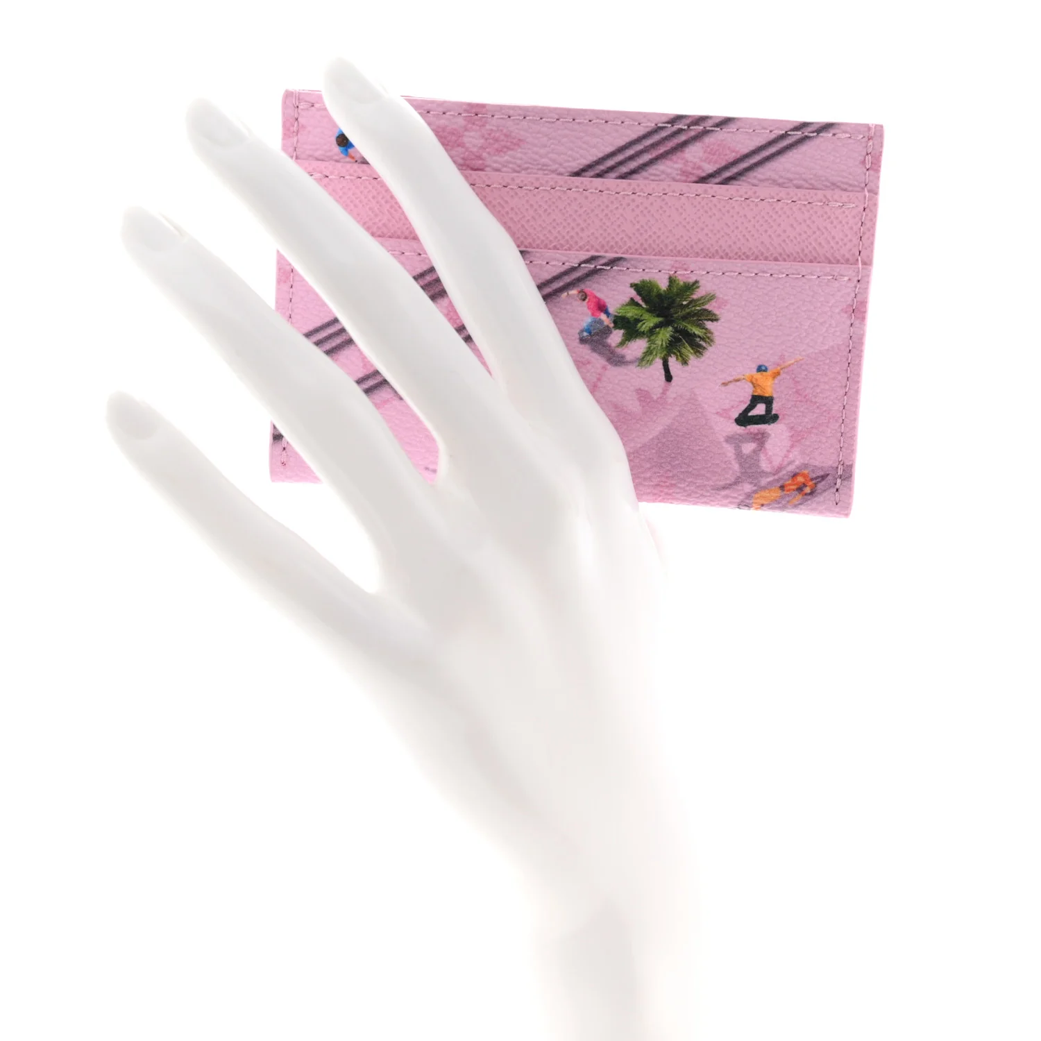 Monogram Double Card Holder Pink - Image 2