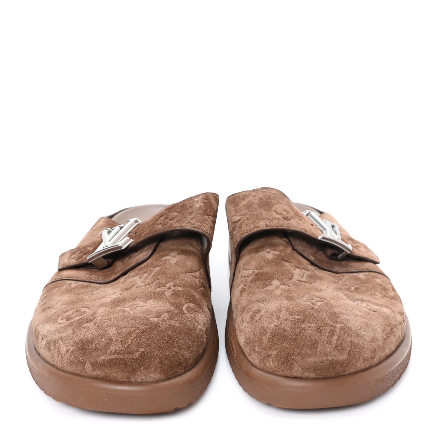 Monogram Embossed Suede LV Easy Mule 12 Marron - Image 3