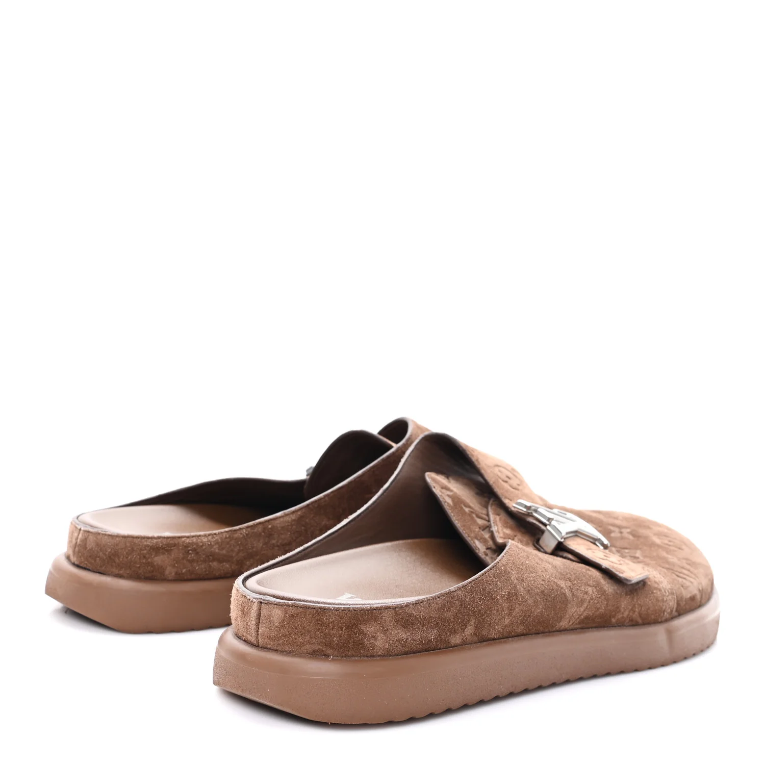 Monogram Embossed Suede LV Easy Mule 12 Marron - Image 5