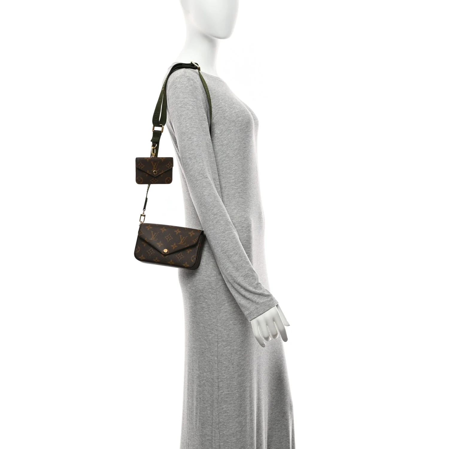 Monogram Felicie Strap & Go Kaki - Image 2