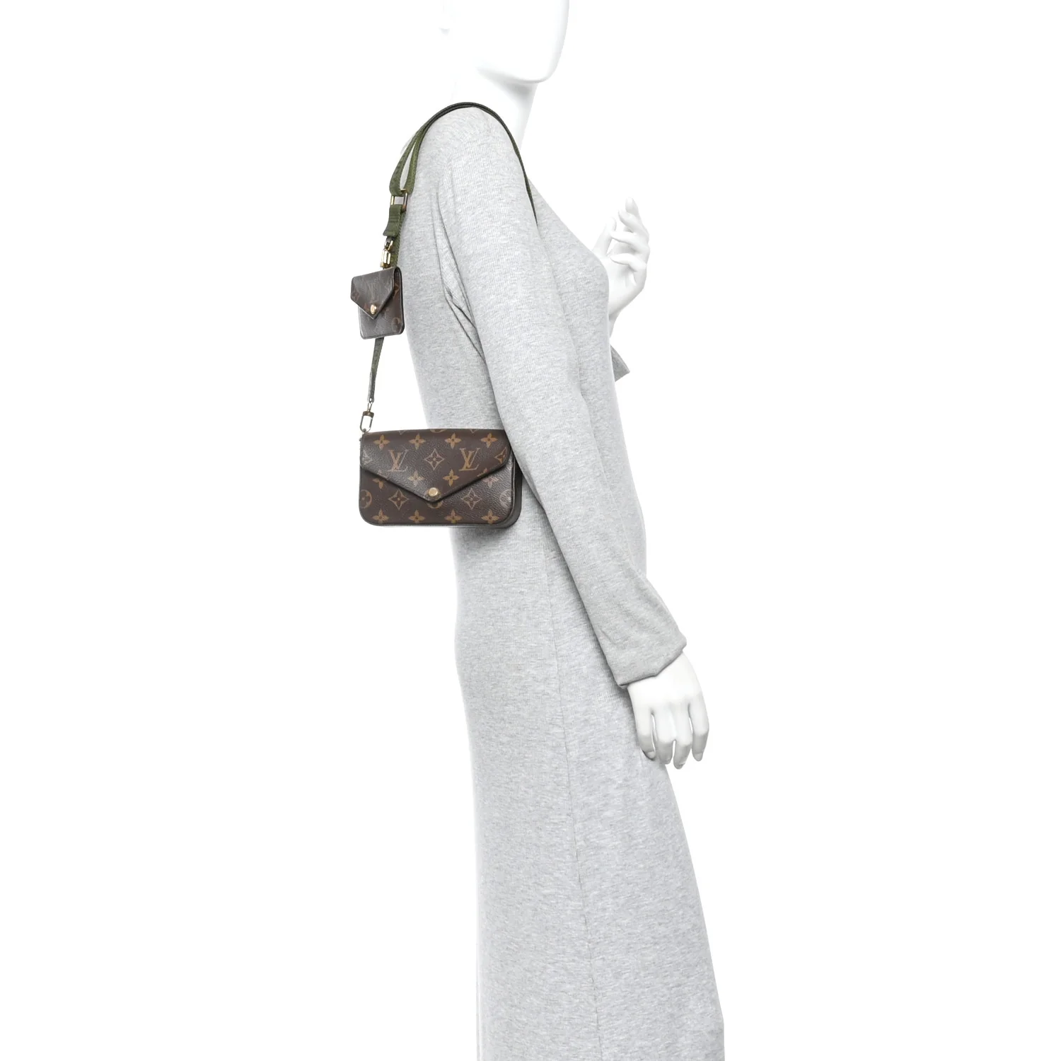 Monogram Felicie Strap & Go Kaki - Image 2