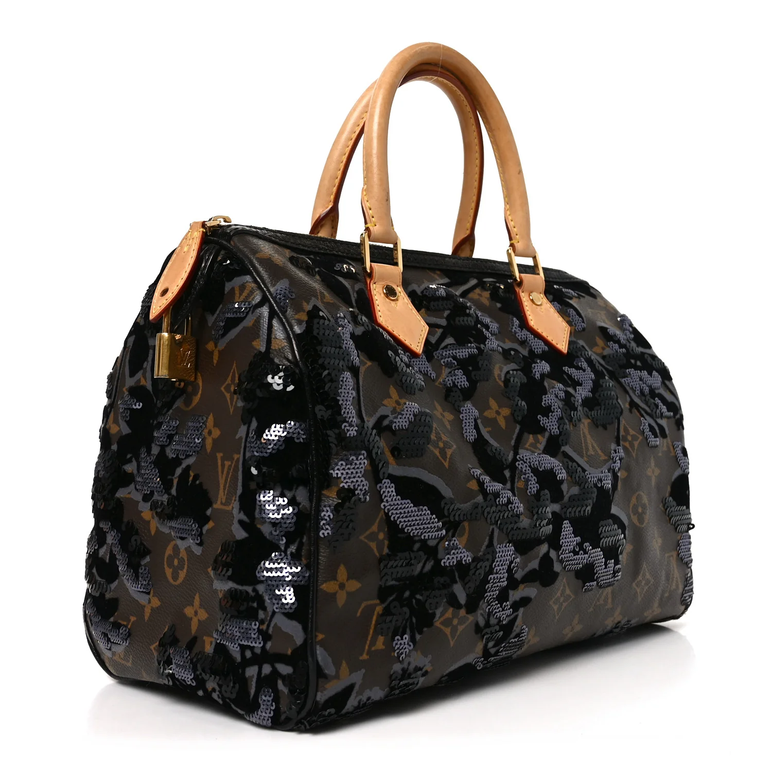Monogram Fleur De Jais Sequins Speedy 30 - Image 3