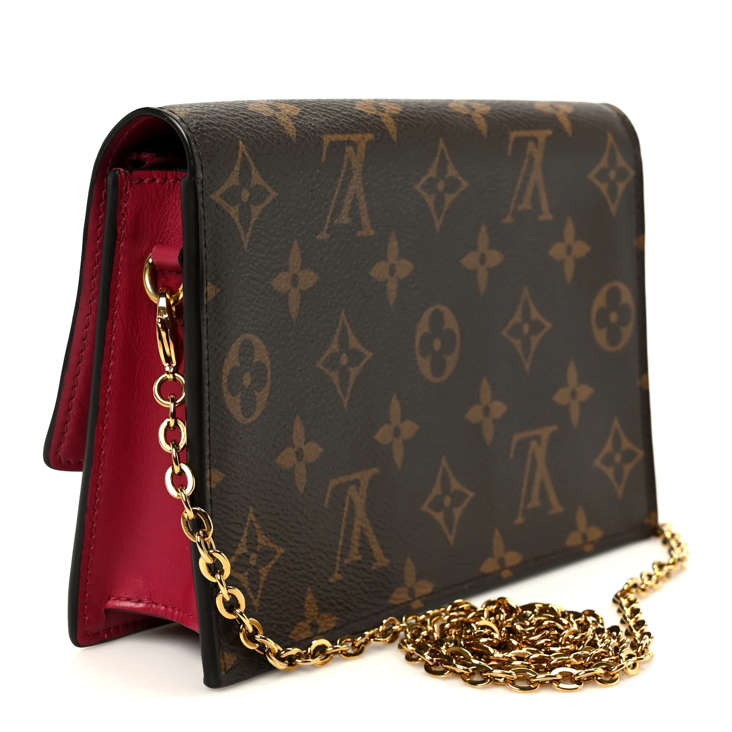Monogram Flore Chain Wallet Fuchsia - Image 2