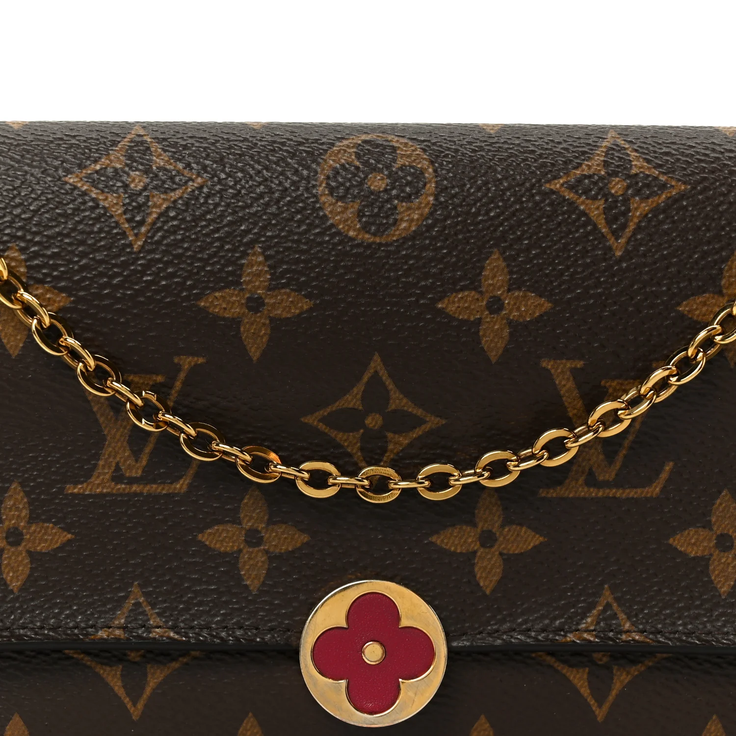 Monogram Flore Chain Wallet Fuchsia - Image 6