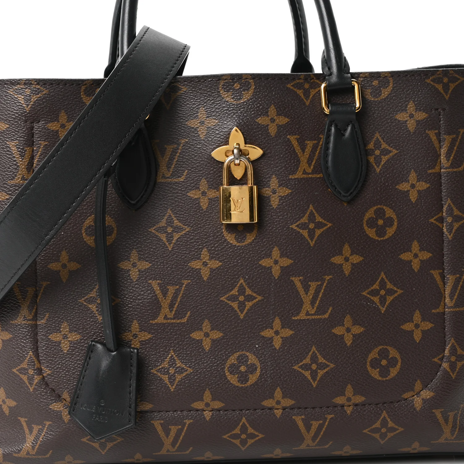 Monogram Flower Tote Black - Image 7